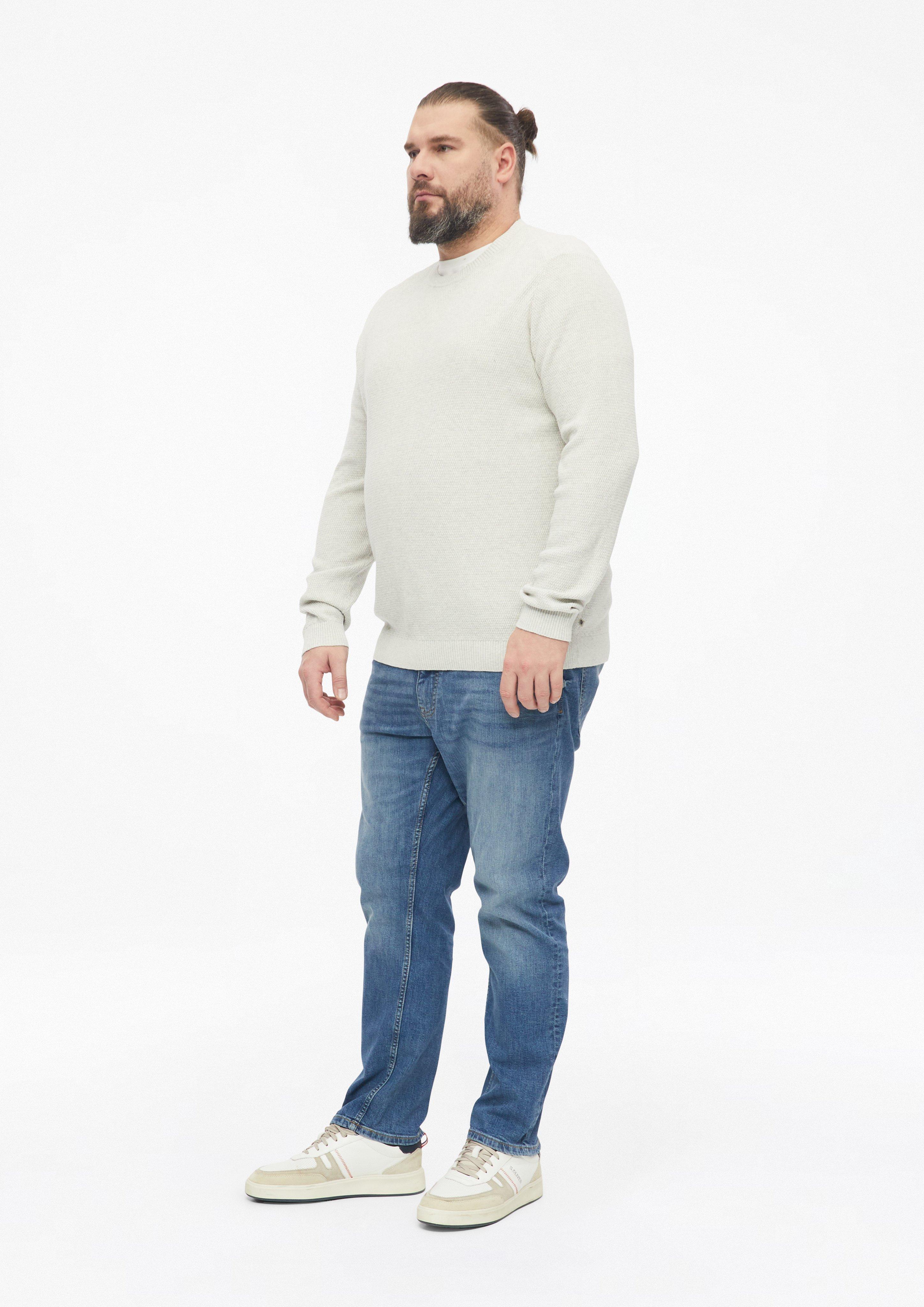Moški Pulover s teksturo iz 100% bombaža v barvi krem od s.Oliver Men Big Sizes