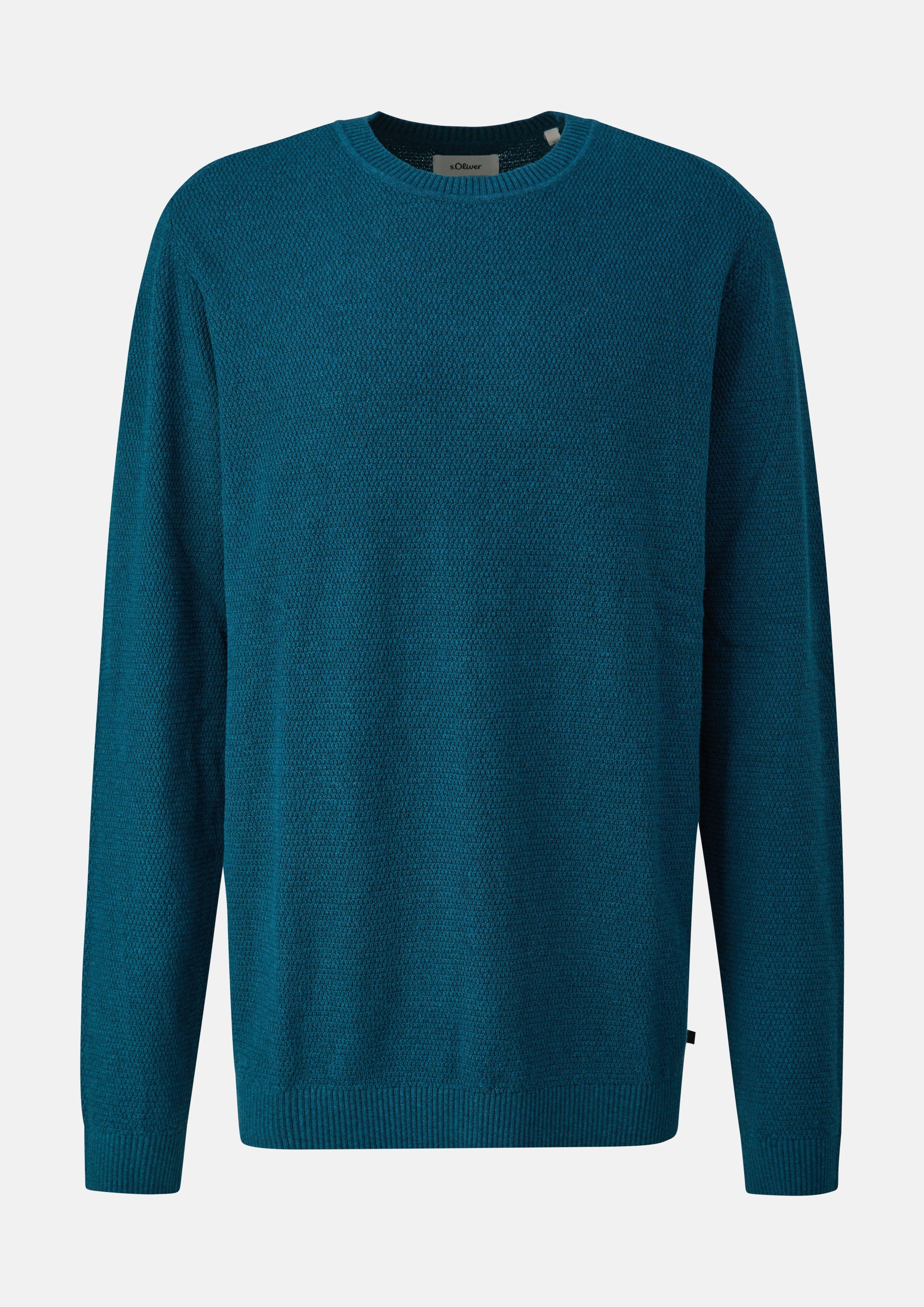 Hommes Pull en tricot en bleu de s.Oliver Men Tall Sizes