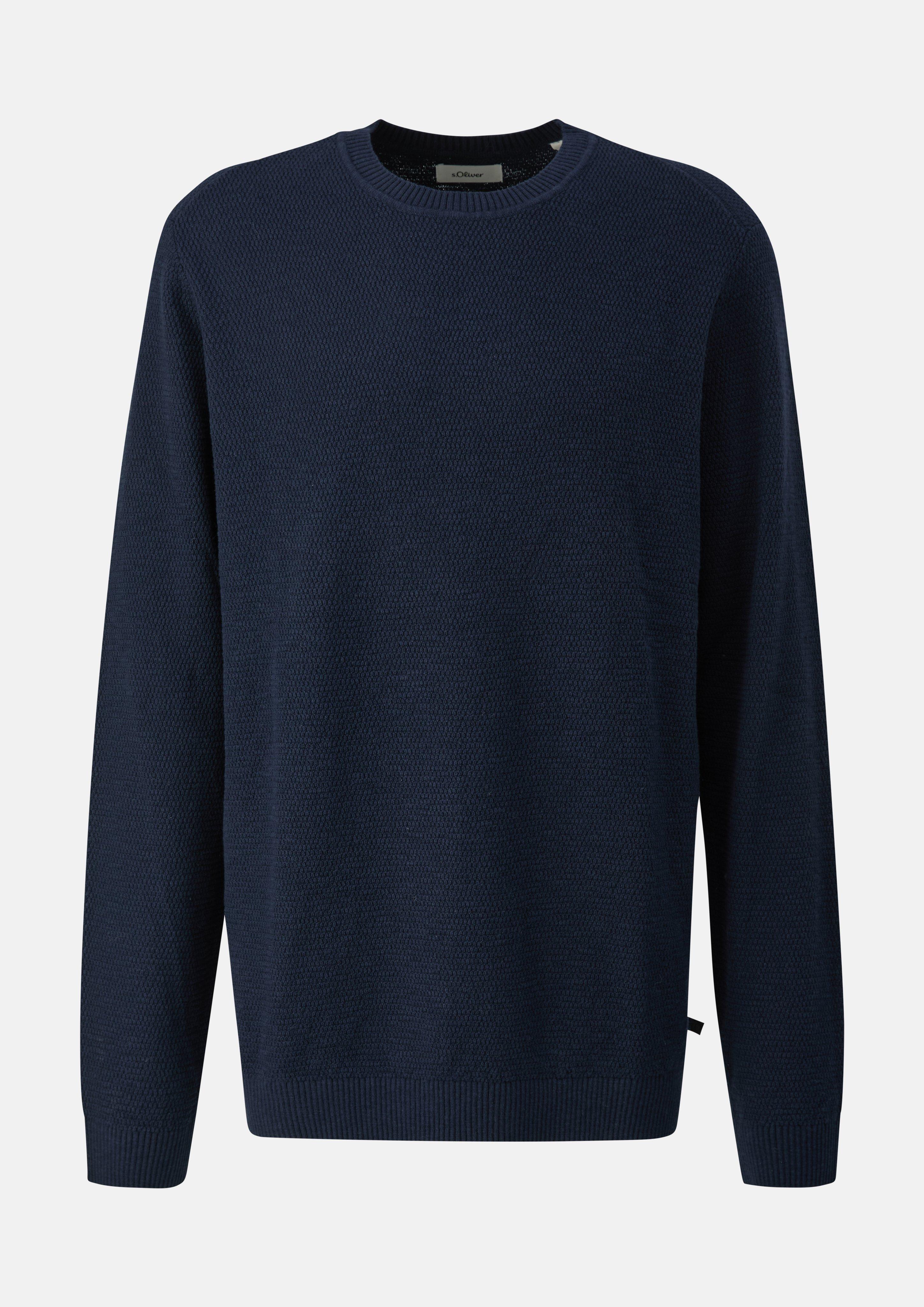 Hommes Pull en tricot en bleu de s.Oliver Men Tall Sizes