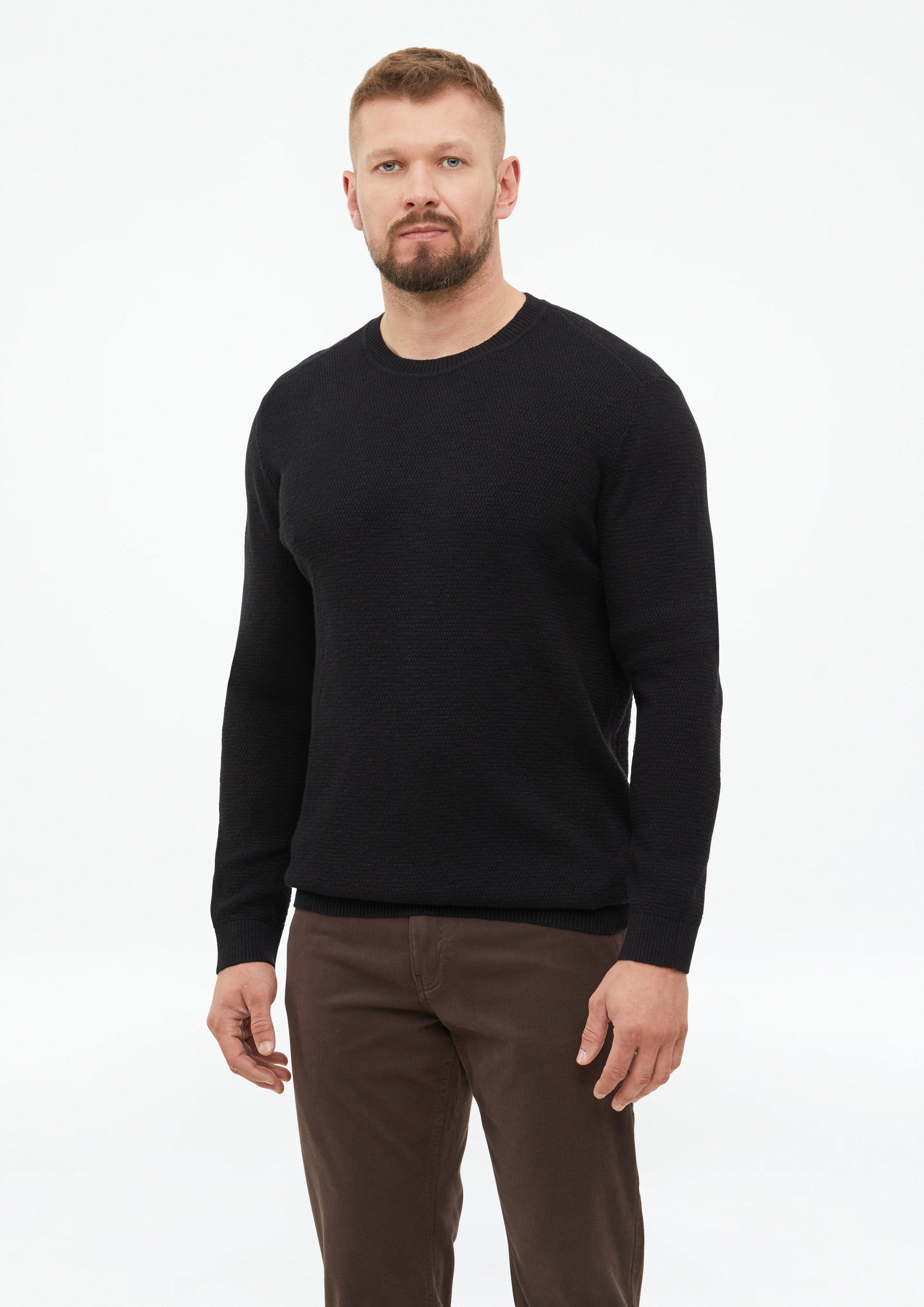 Sweter z dzianiny w kolorze czarny od s.Oliver Men Tall Sizes