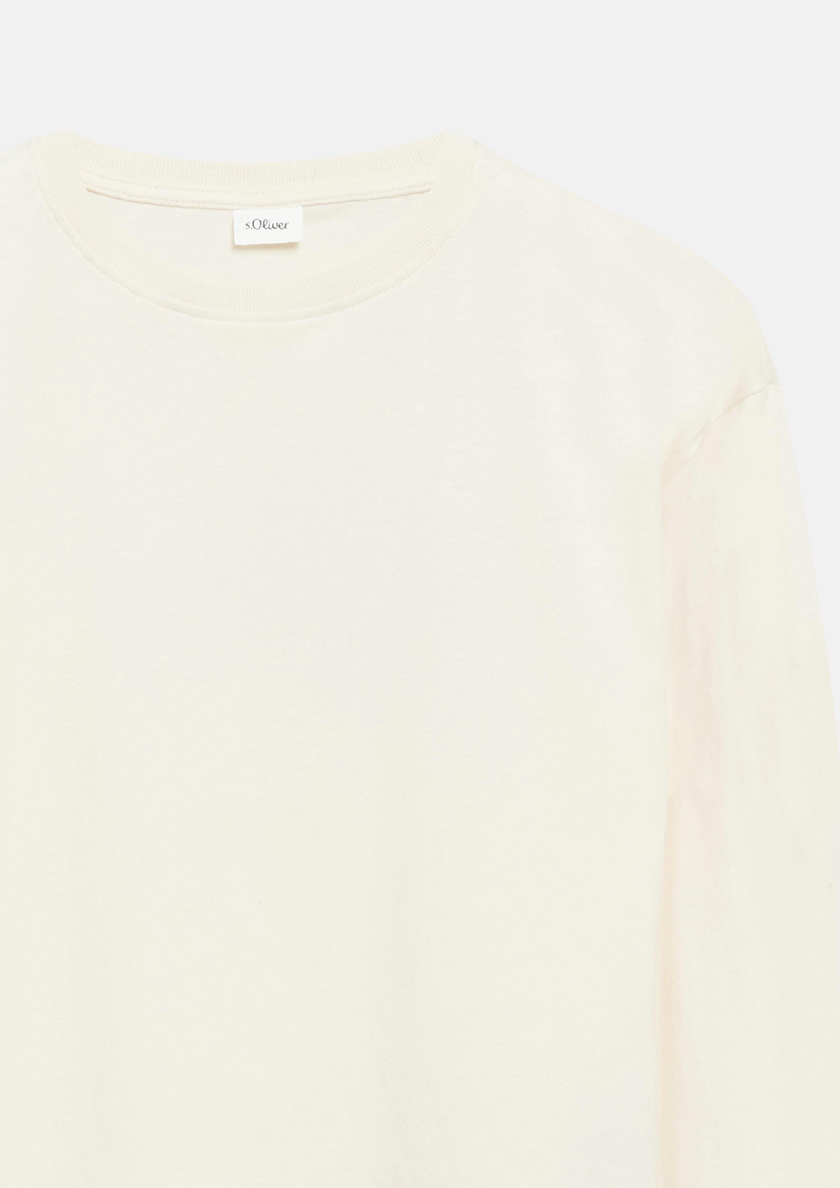 Junior T-shirt imprimé à la coupe carrée en crème de s.Oliver