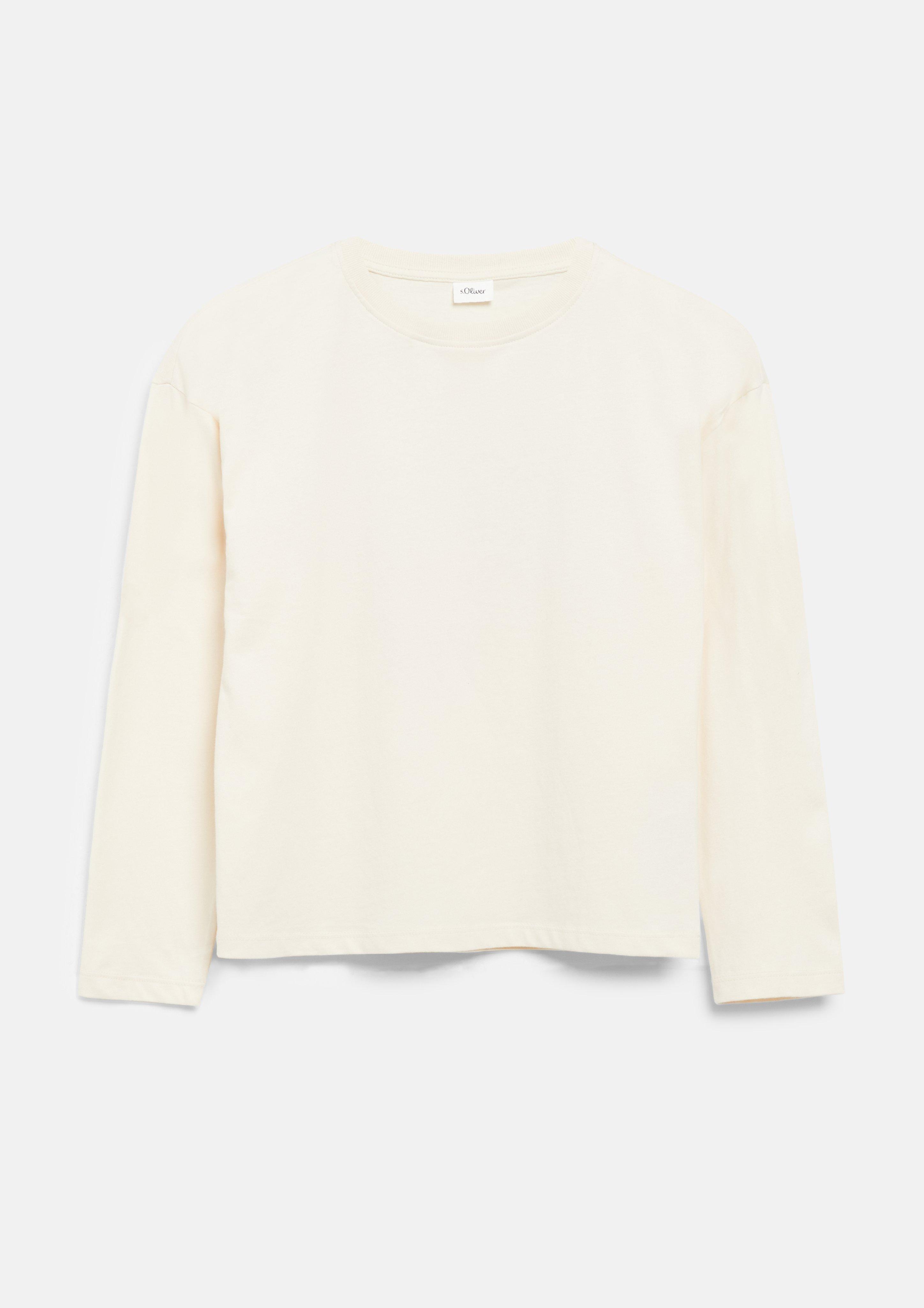 T-shirt imprimé à la coupe carrée en crème de s.Oliver