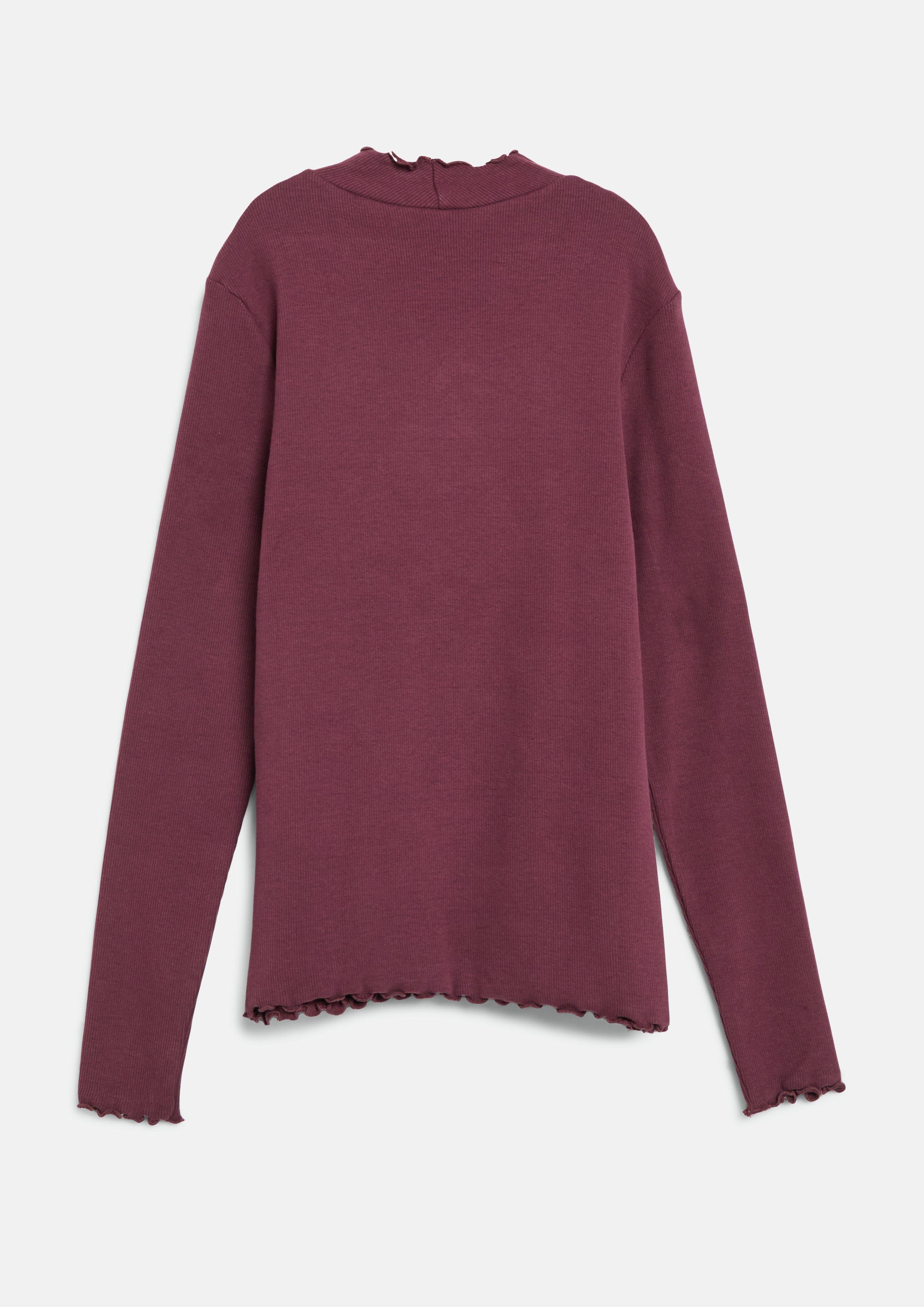 Kinder Weiches Rippshirt im Slim Fit mit Stehkragen in rot von s.Oliver