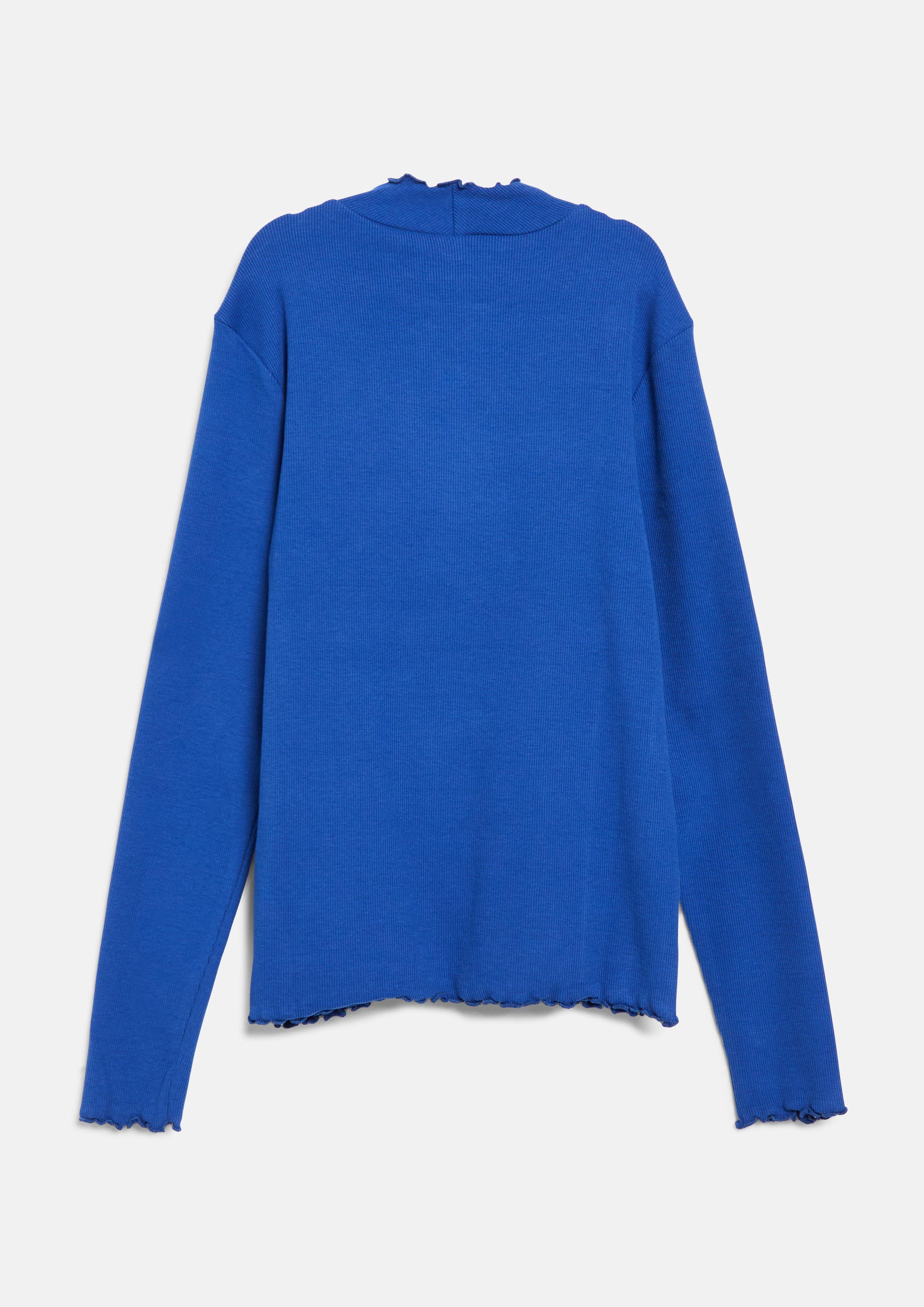Kinder Weiches Rippshirt im Slim Fit mit Stehkragen in blau von s.Oliver