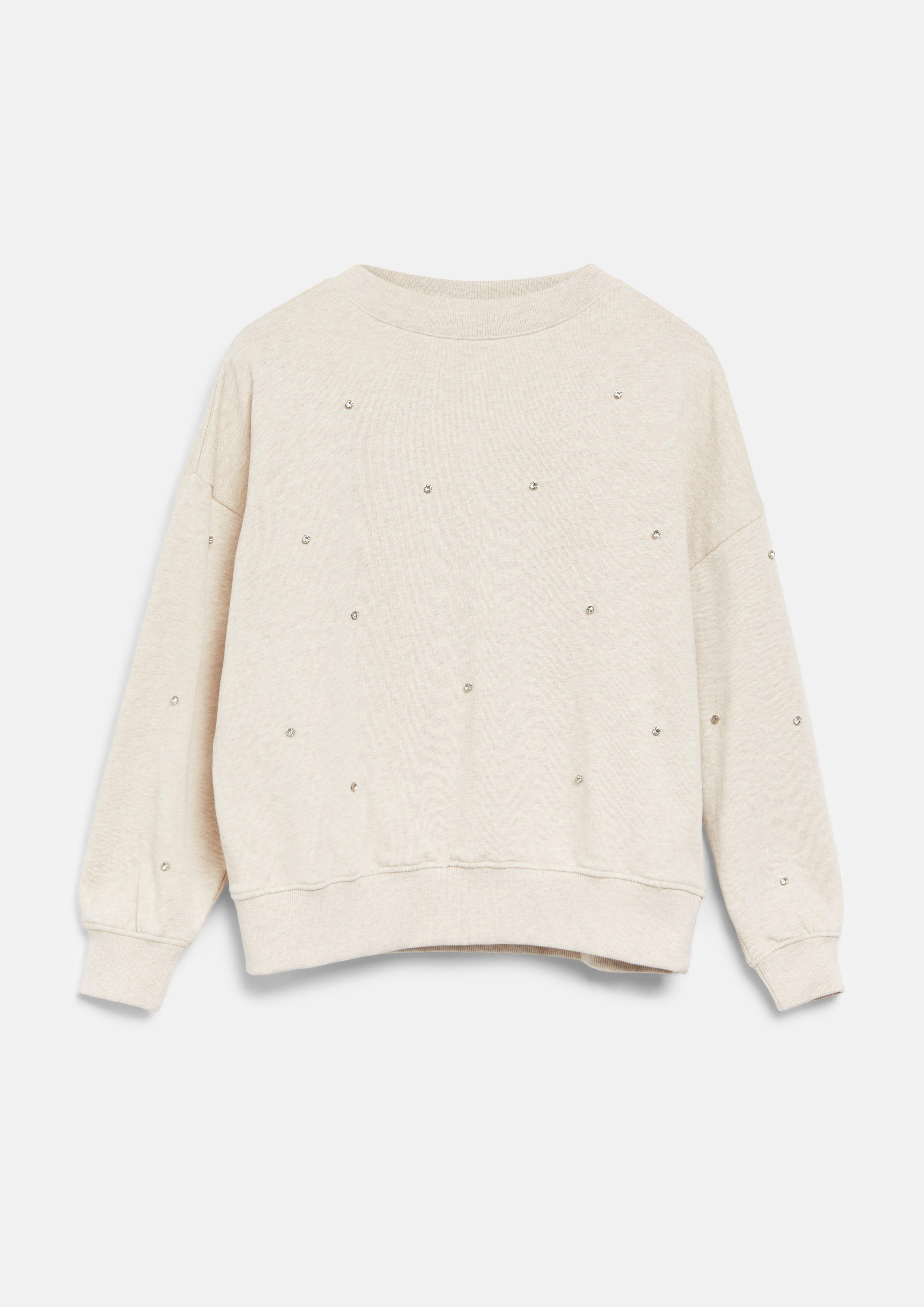 Junior Sweat-shirt oversize orné de pierres décoratives en crème de s.Oliver