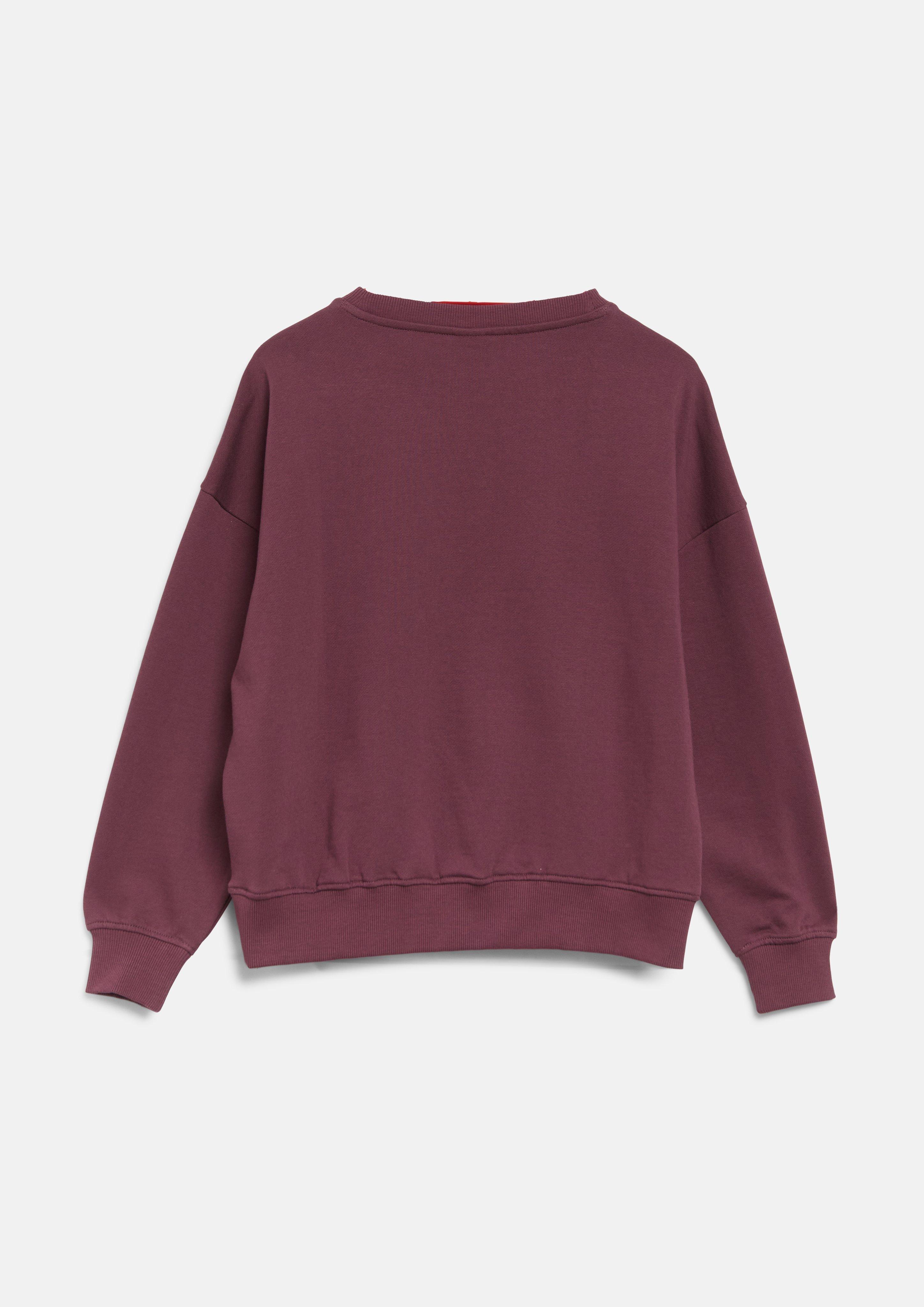 Kinder Oversize Sweatshirt mit Schmucksteinen in rot von s.Oliver