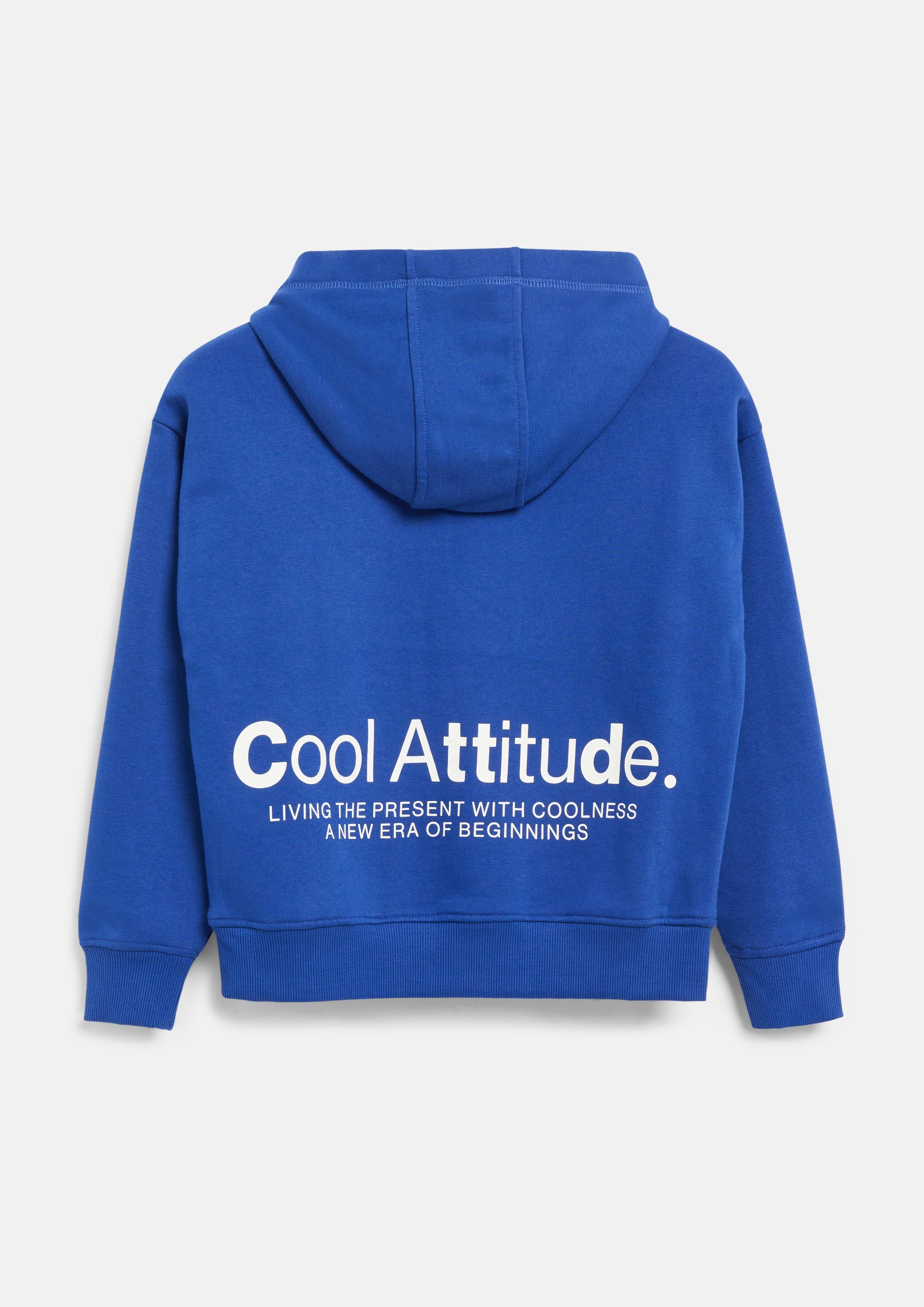 Junior Knus sweatshirt met losse pasvorm en print in blauw van s.Oliver