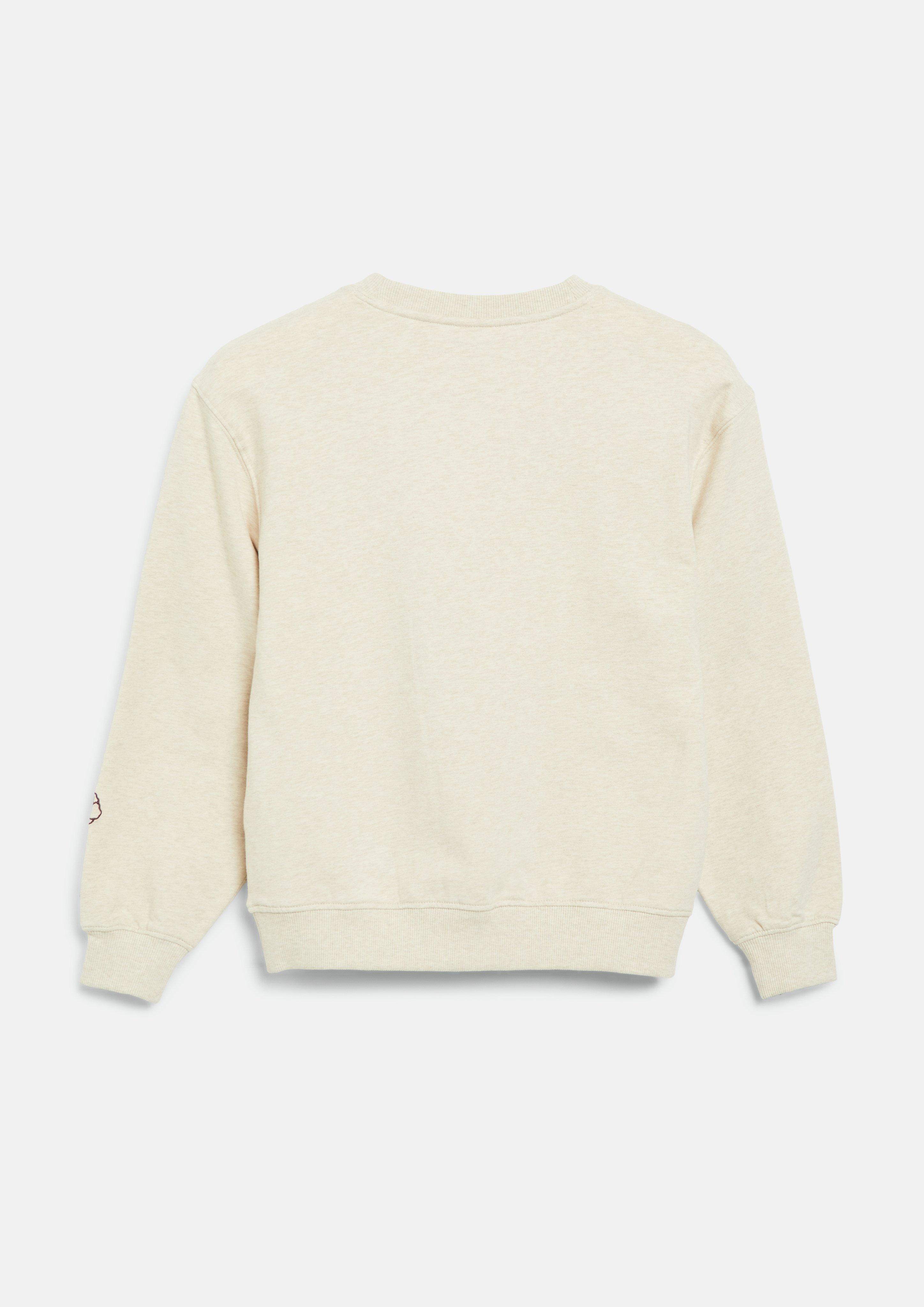Junior Sweat-shirt oversize douillet avec imprimé floqué en beige de s.Oliver