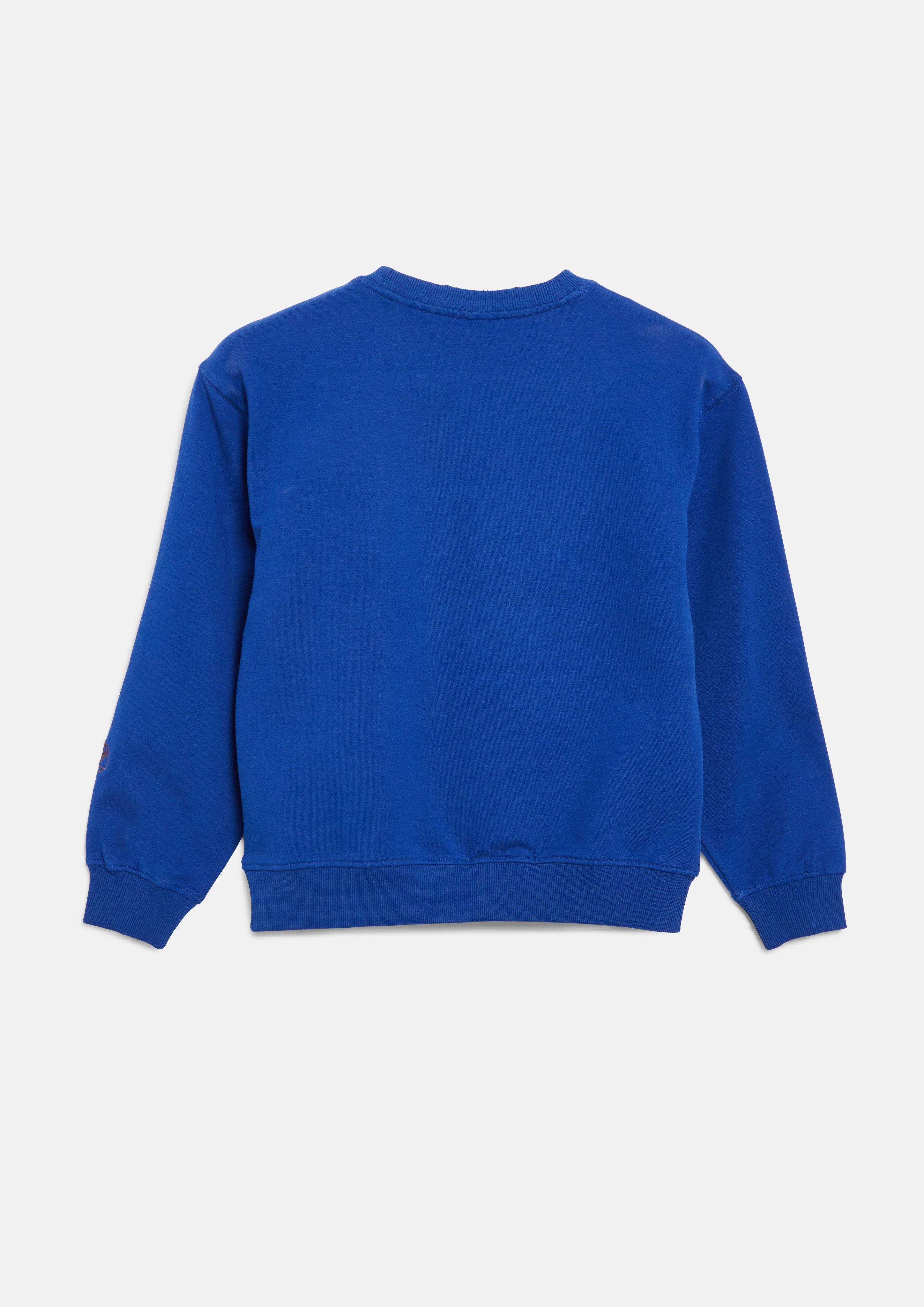 Djeca Mekana oversized sportska majica s flock printom u boji plava od s.Oliver