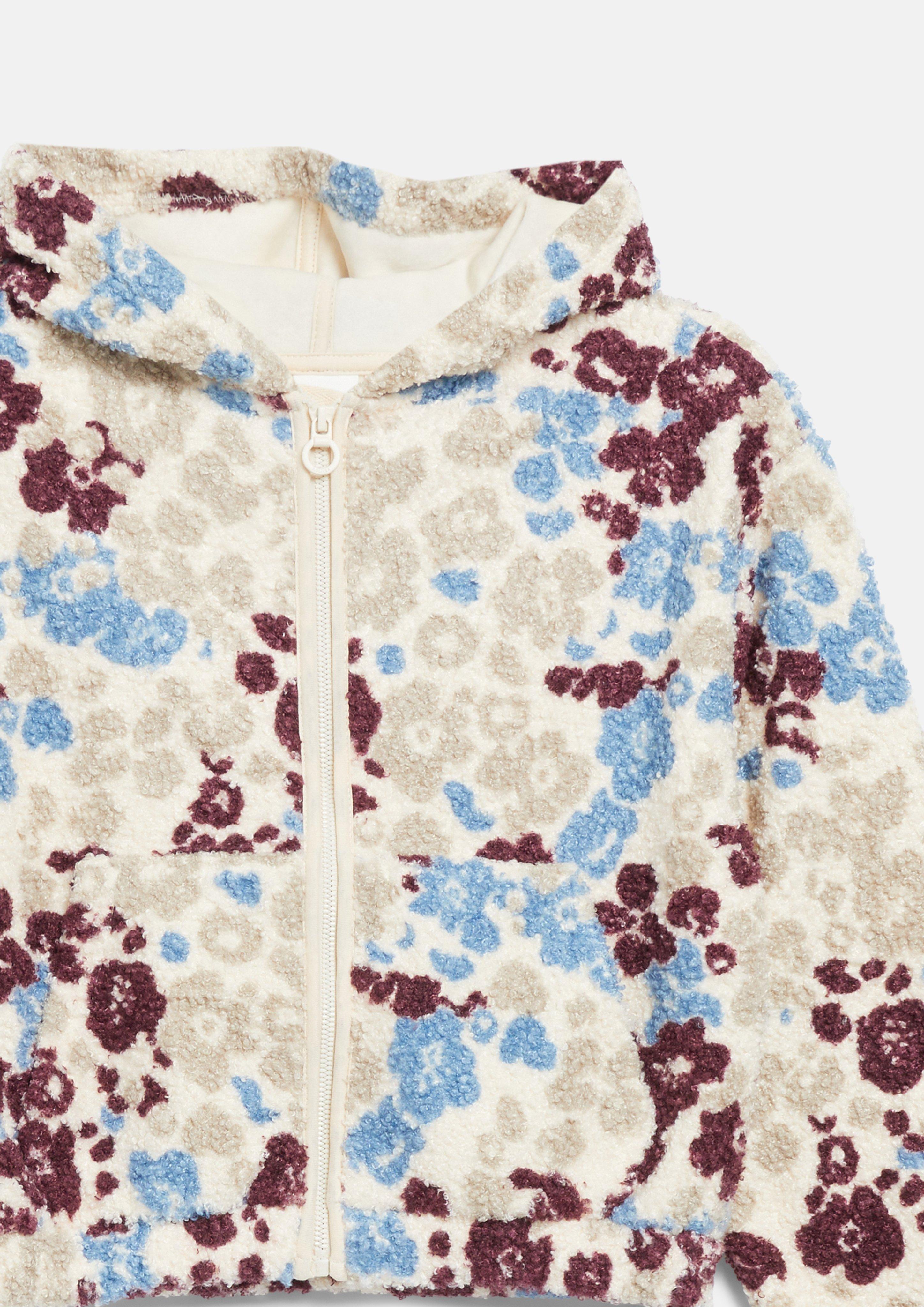 Kinder Teddyplüsch-Jacke im Boxy Fit mit Fleece-Innenseite in creme von s.Oliver