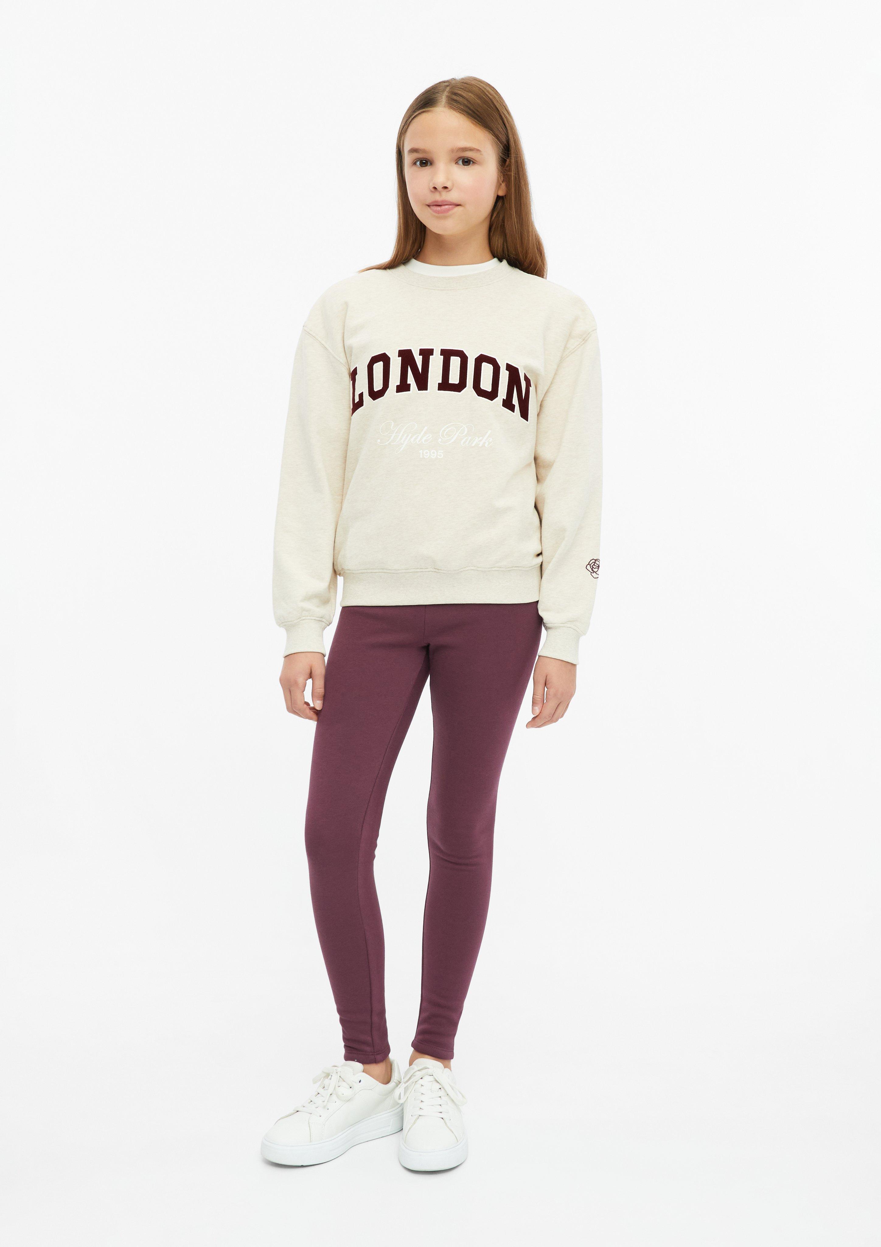 Junior Leggings en polaire thermique en rouge de s.Oliver