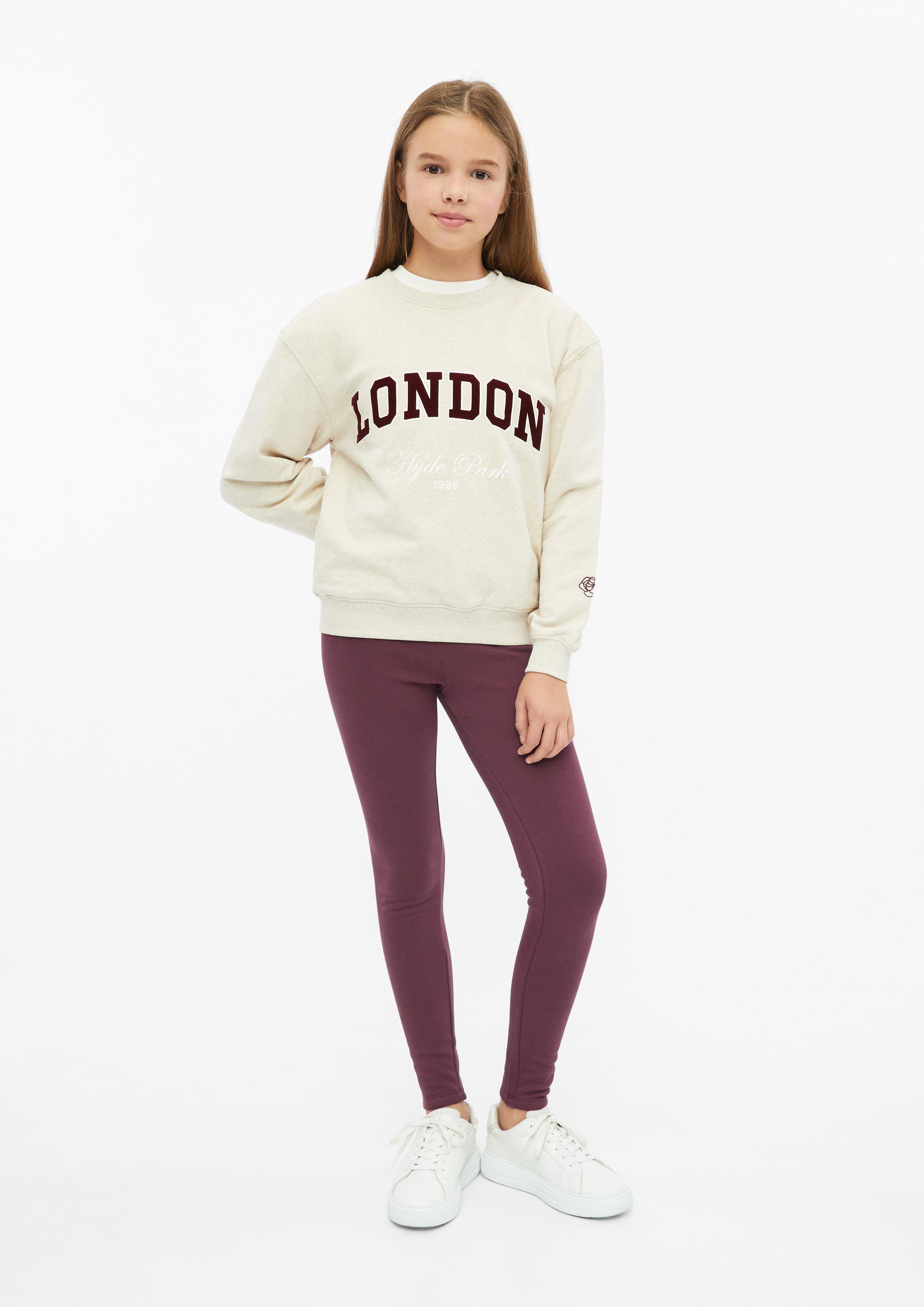 Junior Leggings en polaire thermique en rouge de s.Oliver