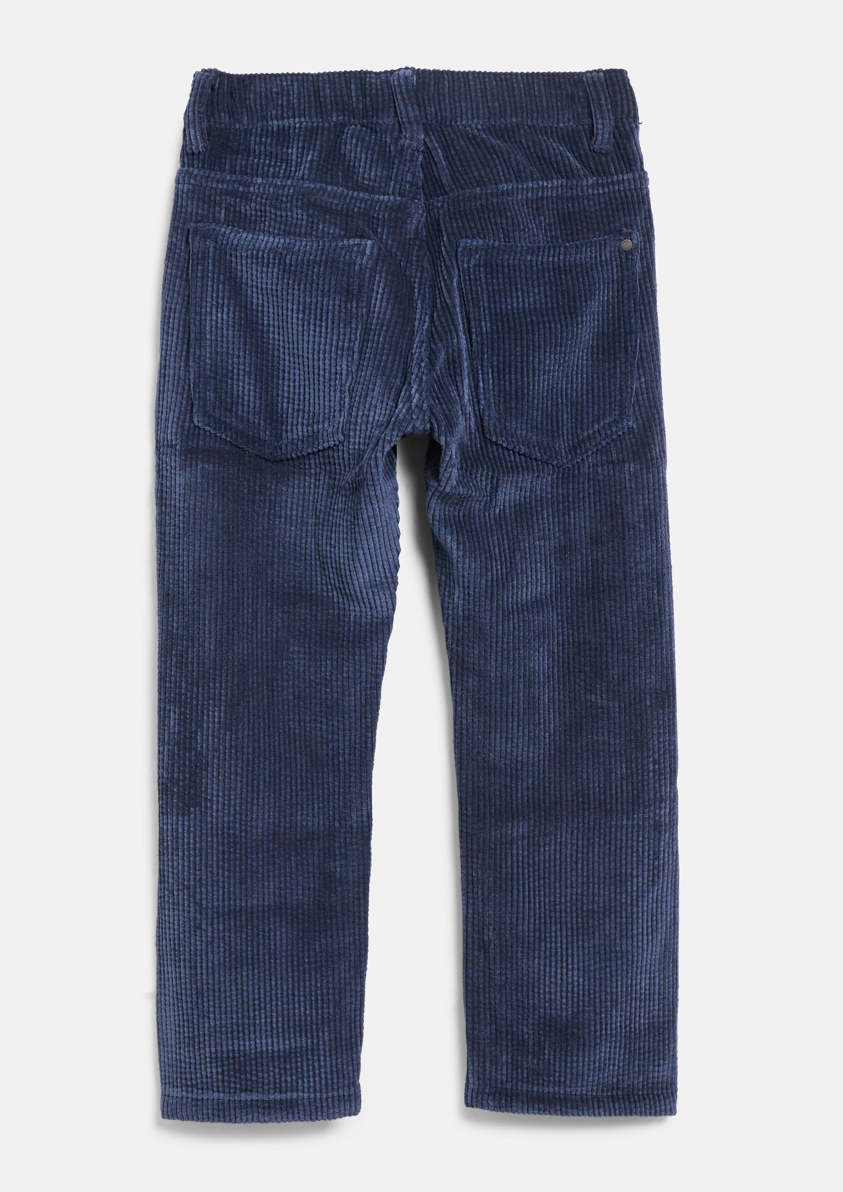 Junior Pantalon de jogging en velours côtelé Pelle / Coupe classique / Taille mi-haute / Jambe droite en bleu de s.Oliver