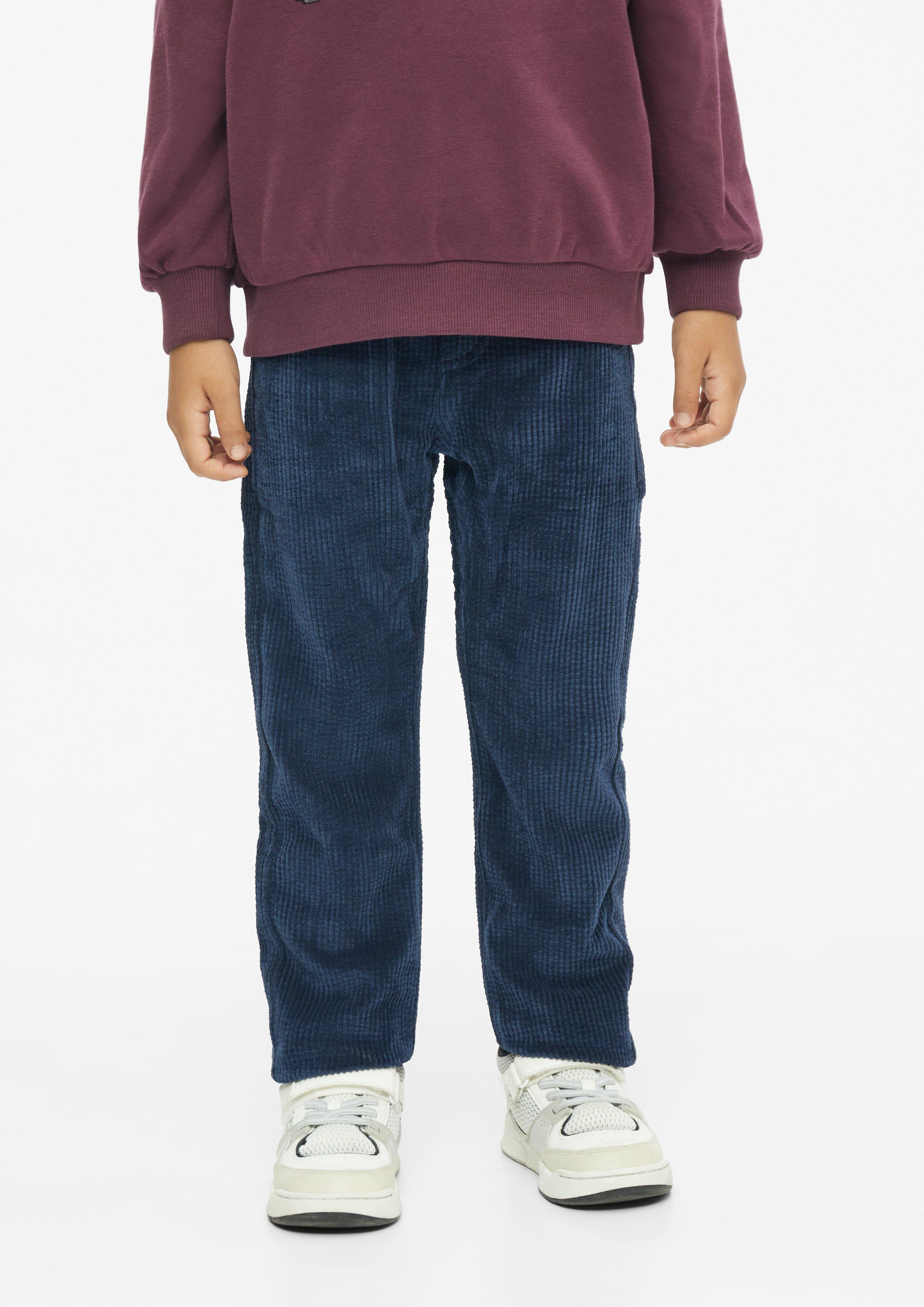 Kids Corduroy Joggers Pelle / Regular Fit / Mid Rise / Straight Leg in blue by s.Oliver