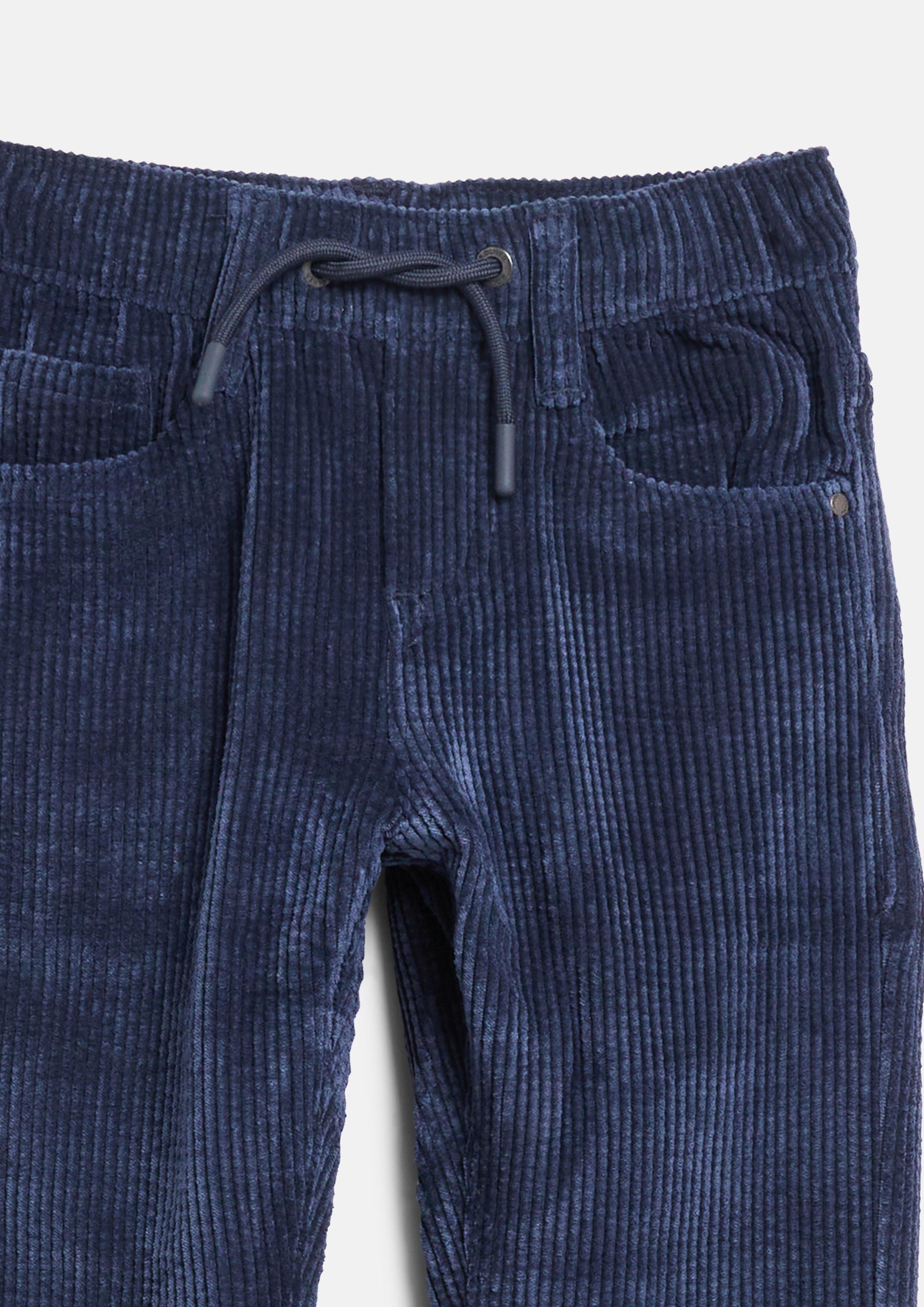 Kinder Cord-Jogpants Pelle / Regular Fit / Mid Rise / Straight Leg in blau von s.Oliver