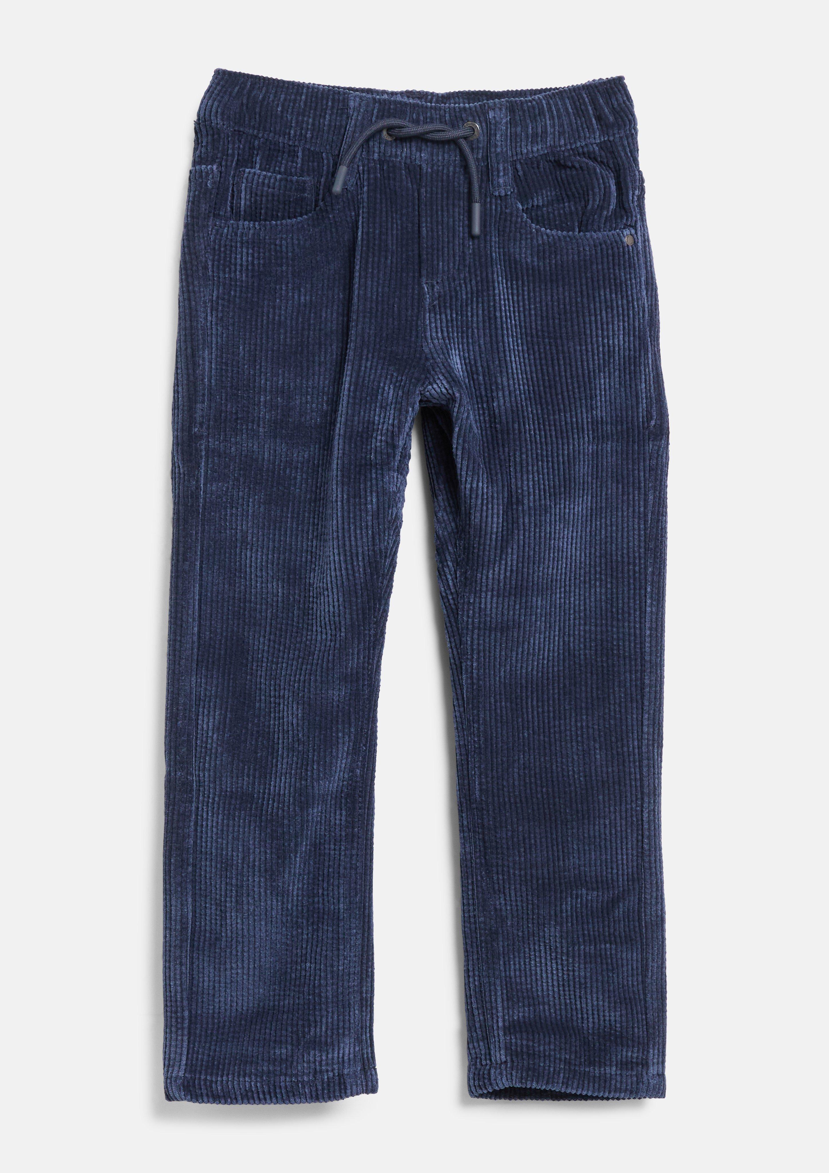 Junior Pantalon de jogging en velours côtelé Pelle / Coupe classique / Taille mi-haute / Jambe droite en bleu de s.Oliver