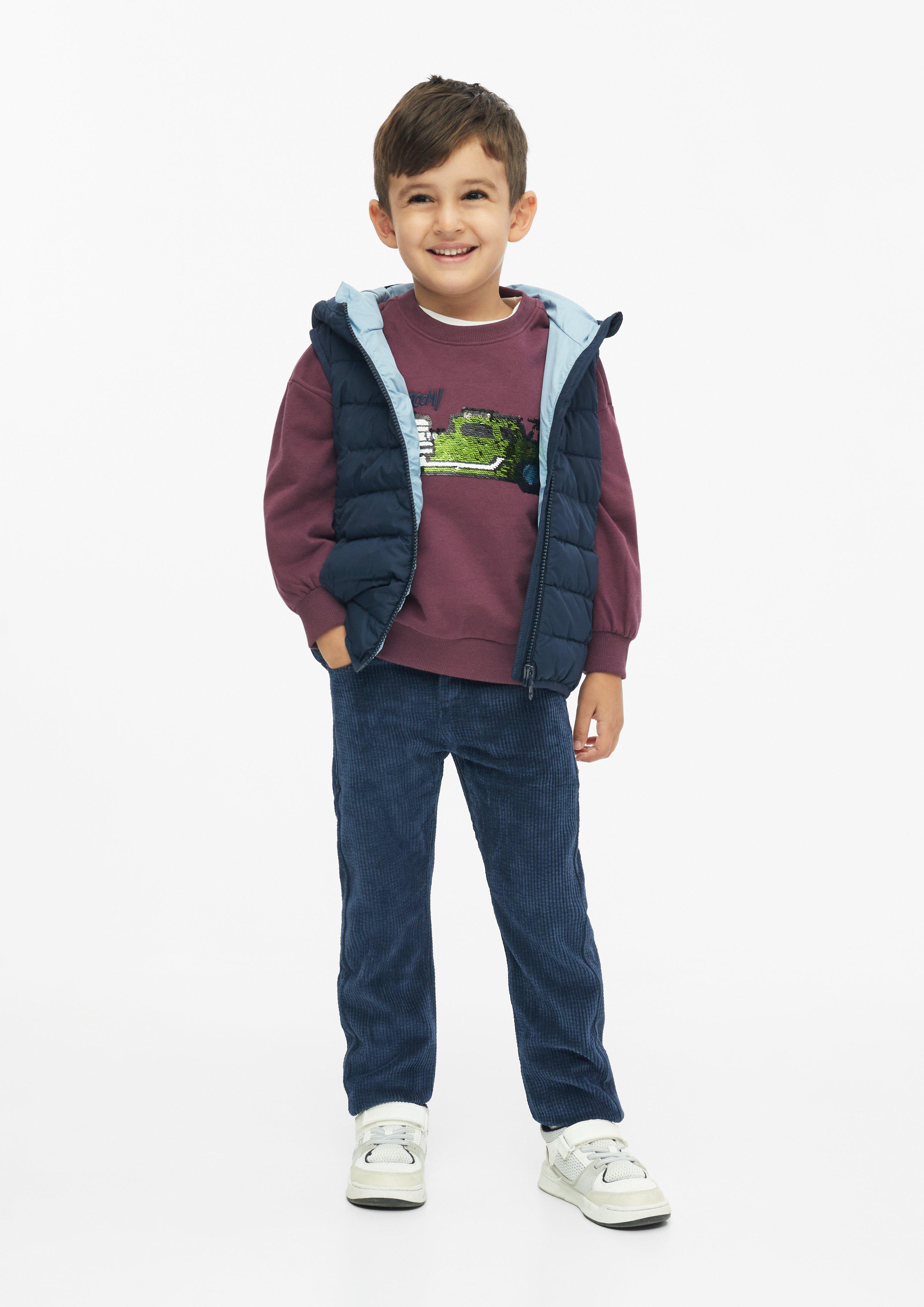 Kids Corduroy Joggers Pelle / Regular Fit / Mid Rise / Straight Leg in blue by s.Oliver