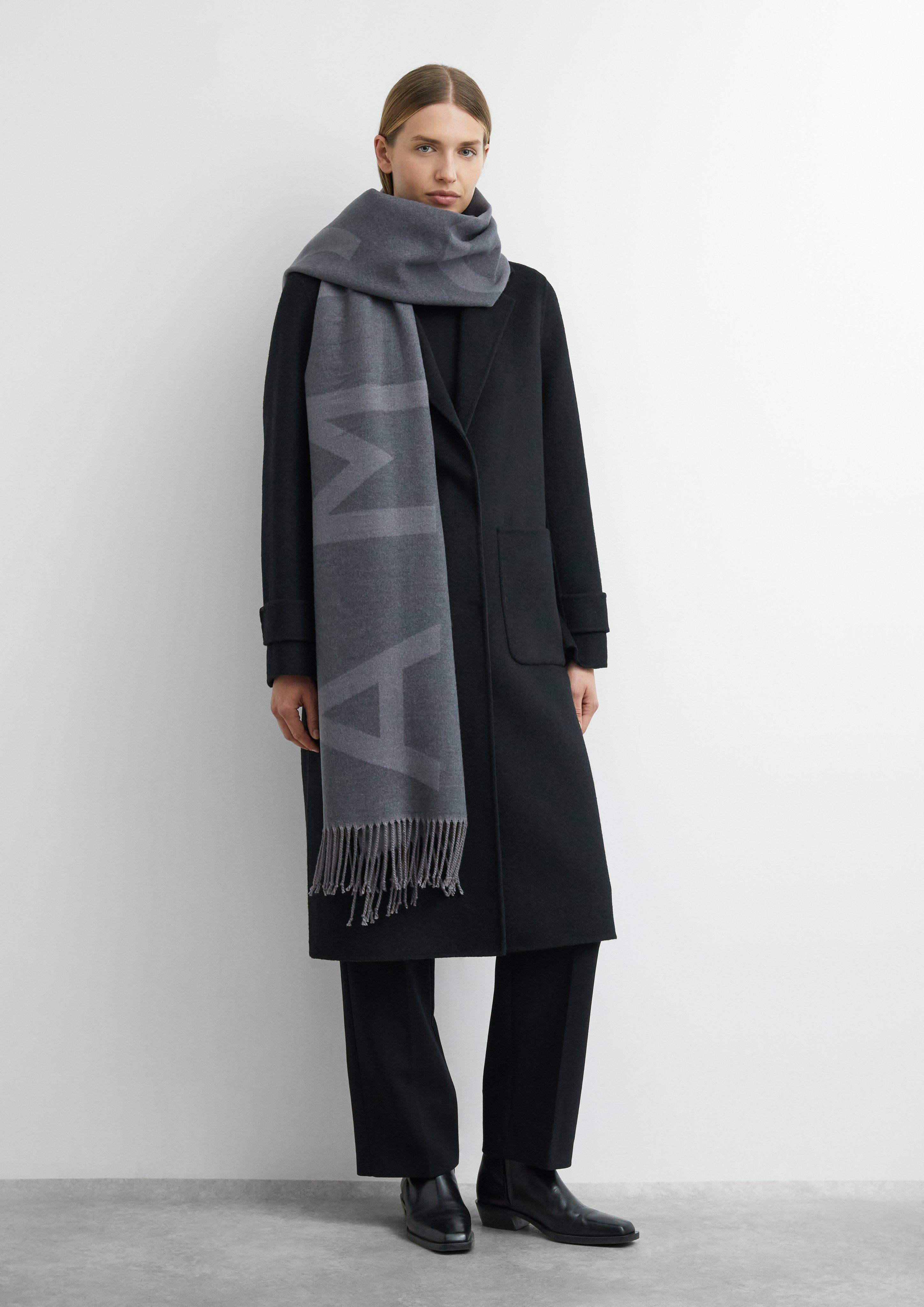 Damen Signature Logo-Schal in grau von comma