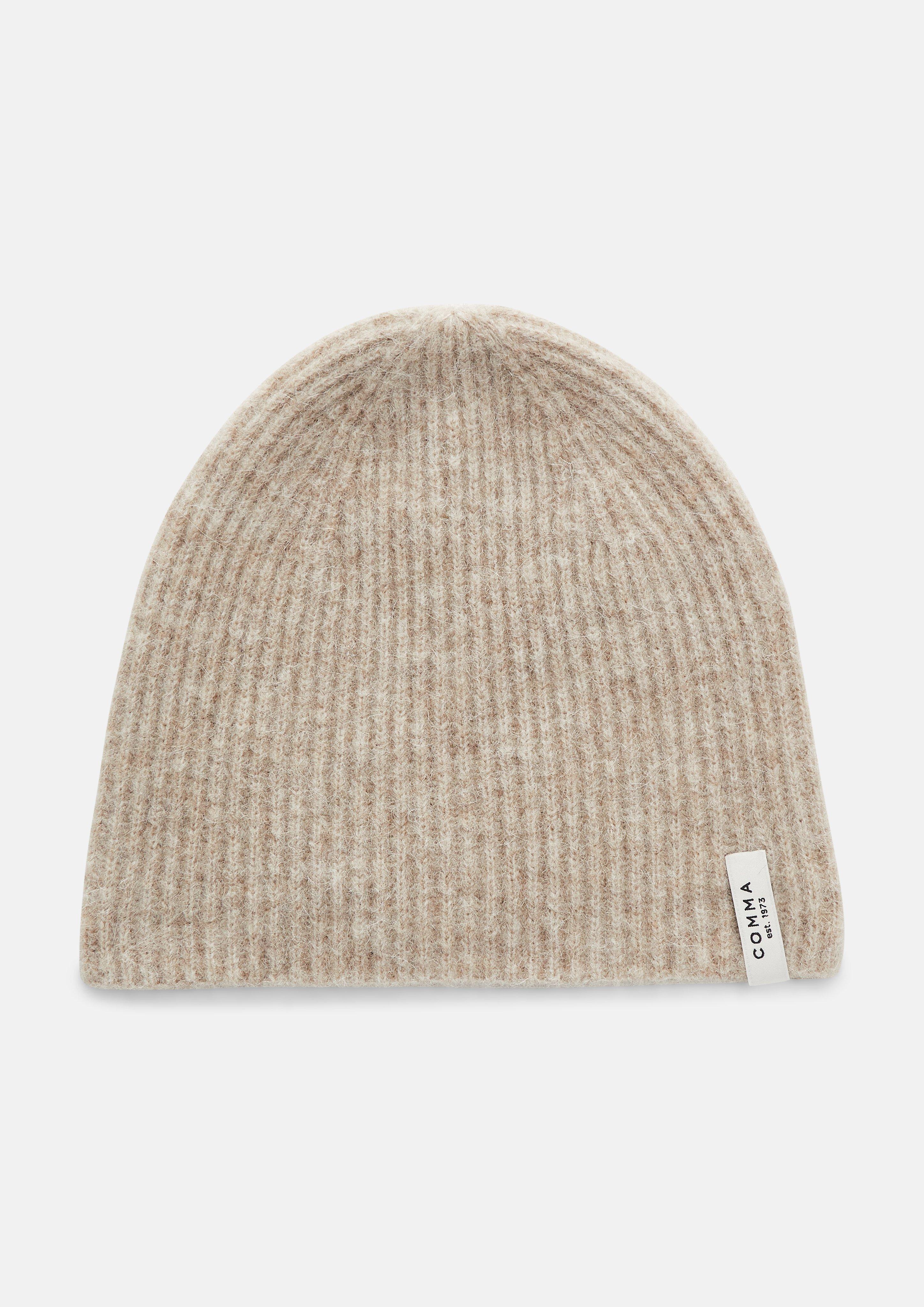 Wool-Alpaca Blend Beanie in beige by COMMA