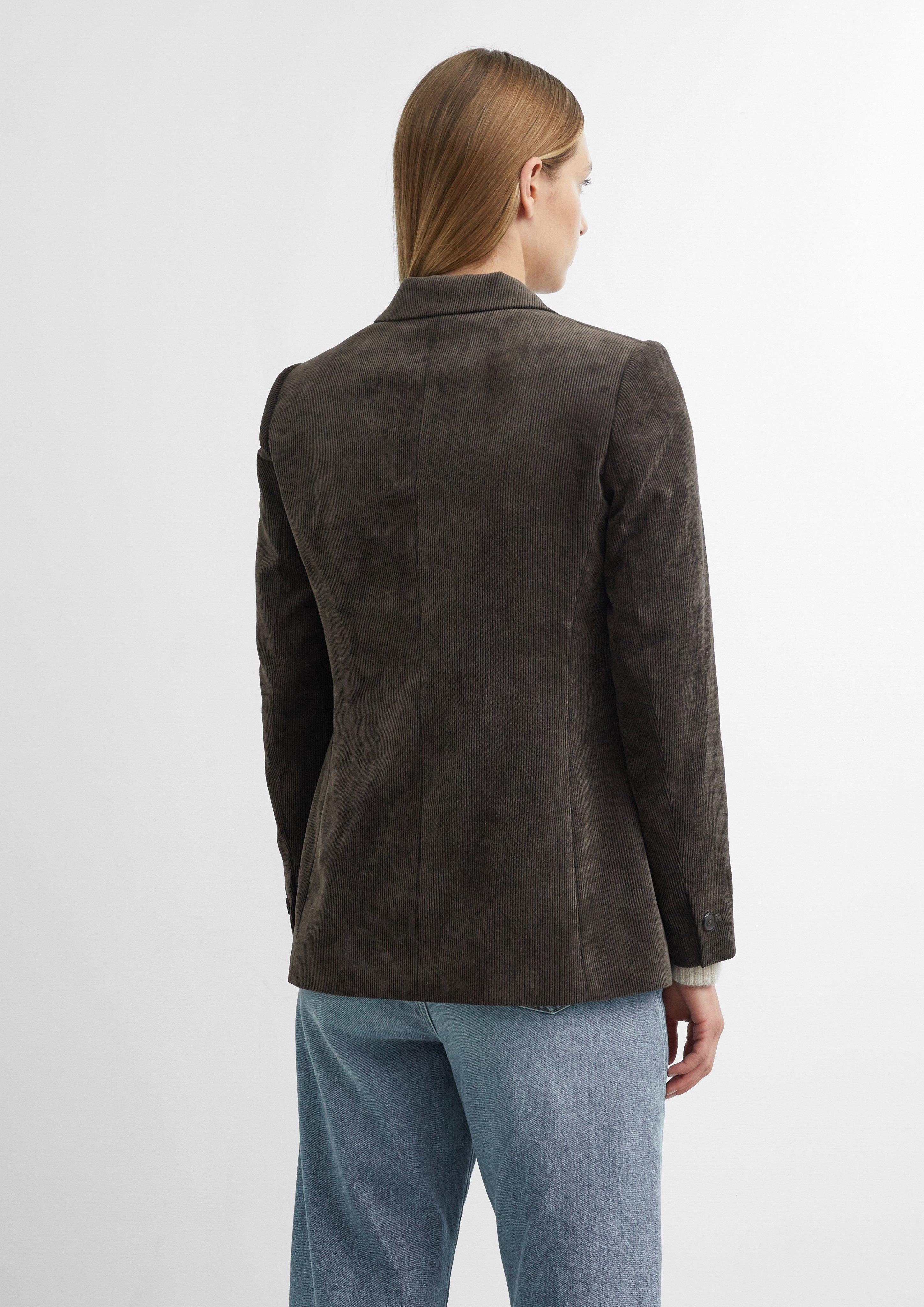 Blazer en velours côtelé fin en brun de COMMA
