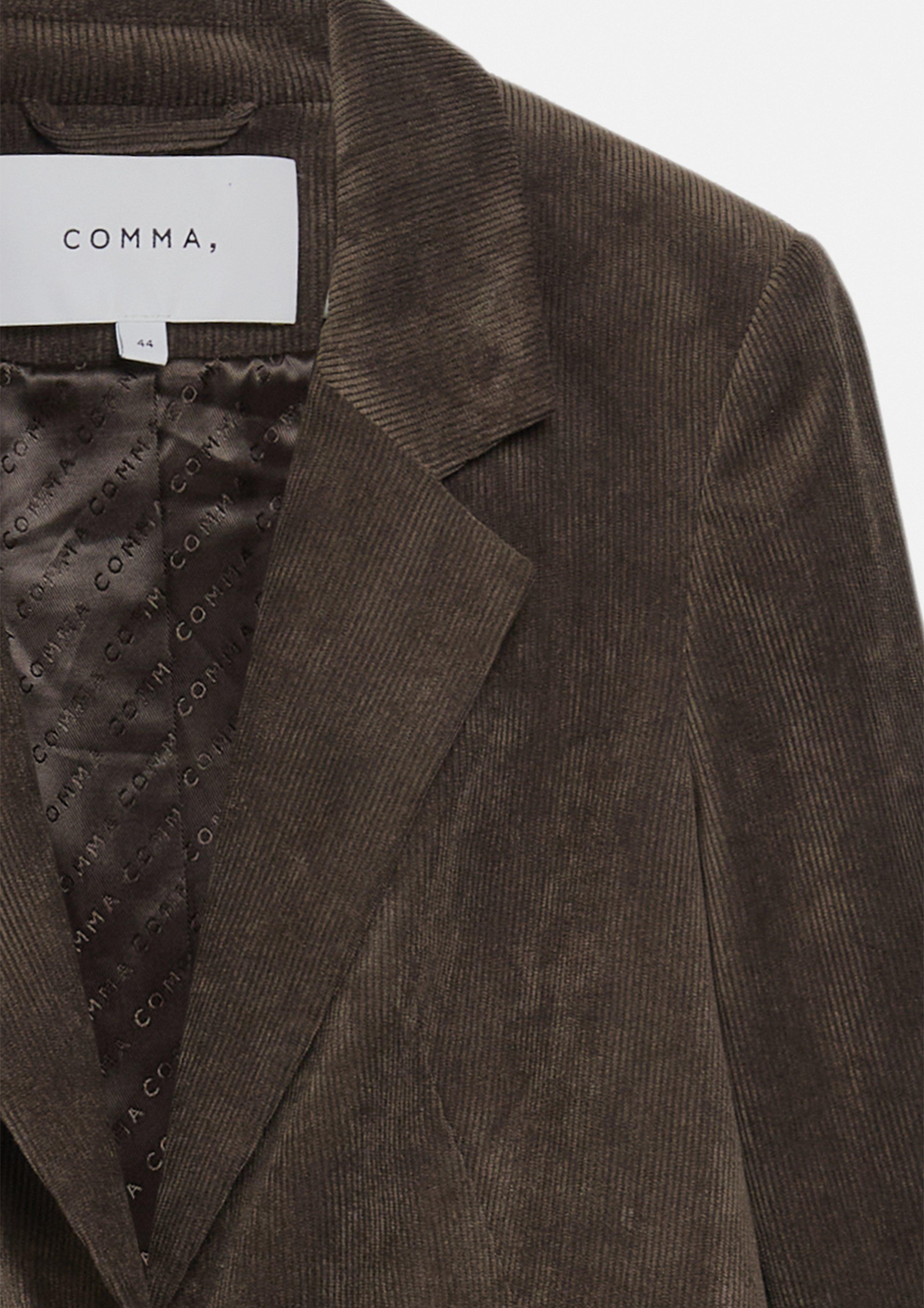 Blazer en velours côtelé fin en brun de COMMA