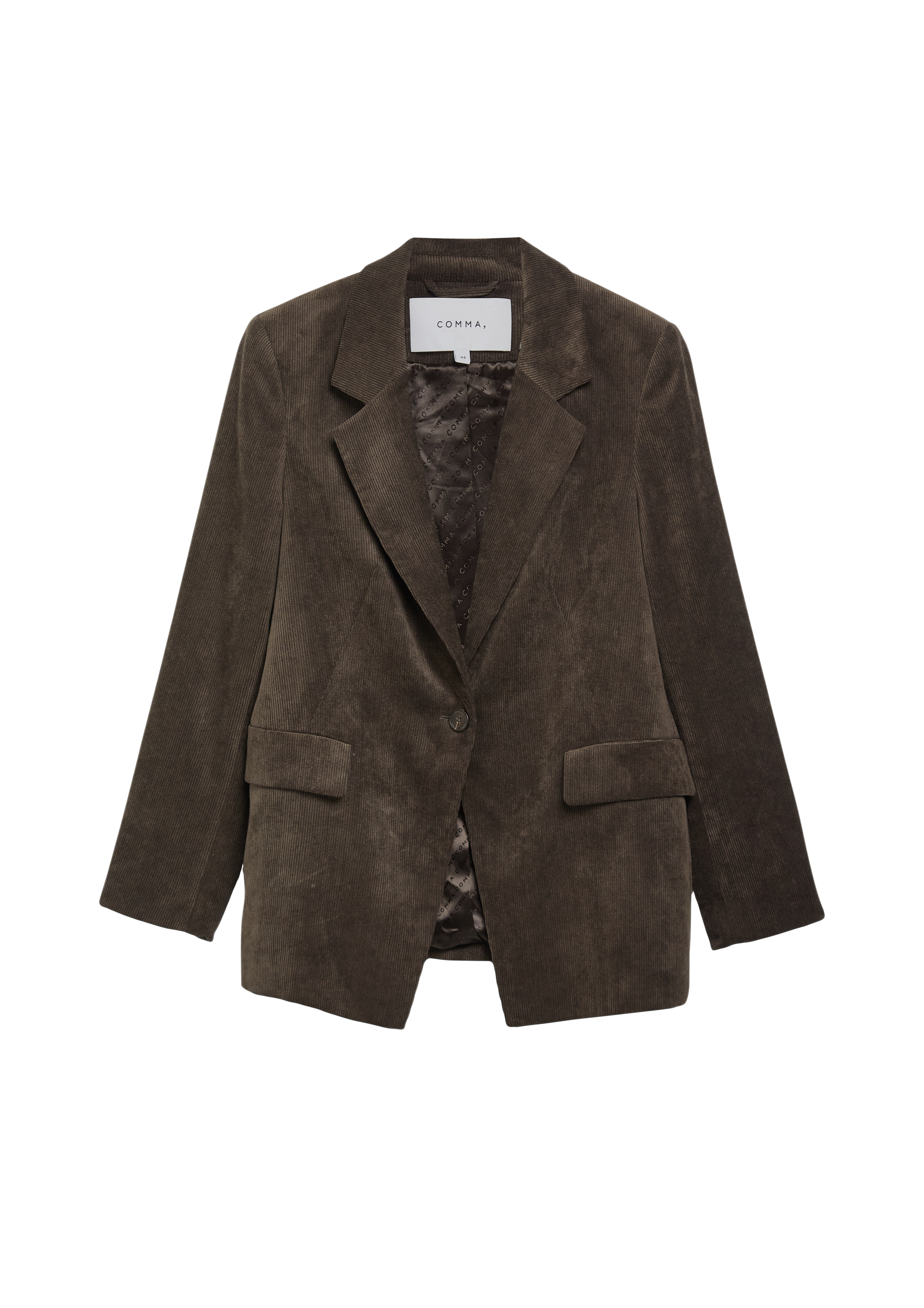 Blazer van fijn corduroy