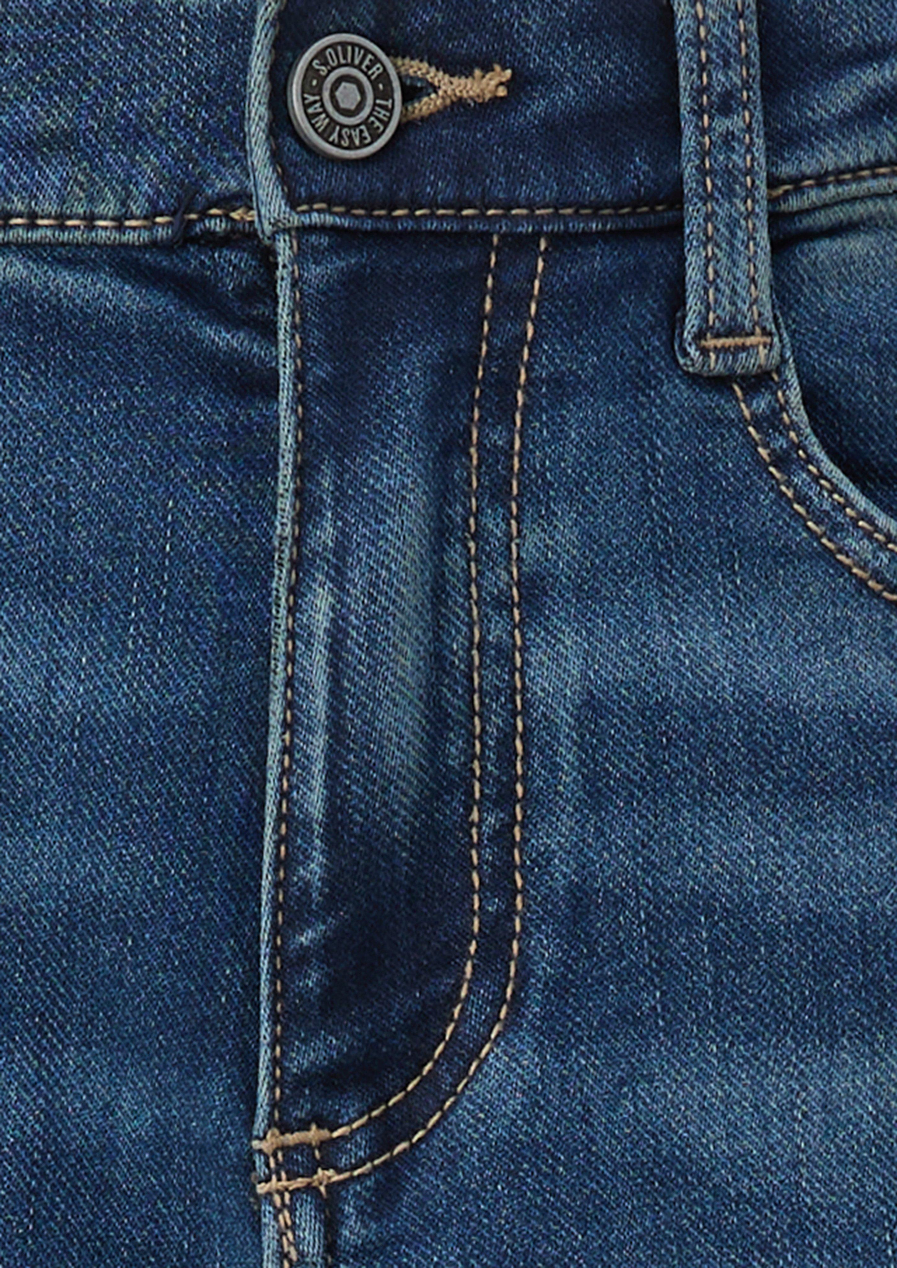 Kinder Jeans Baggy / Relaxed Fit / Mid Rise / Wide Leg / soft & warm in blau von s.Oliver