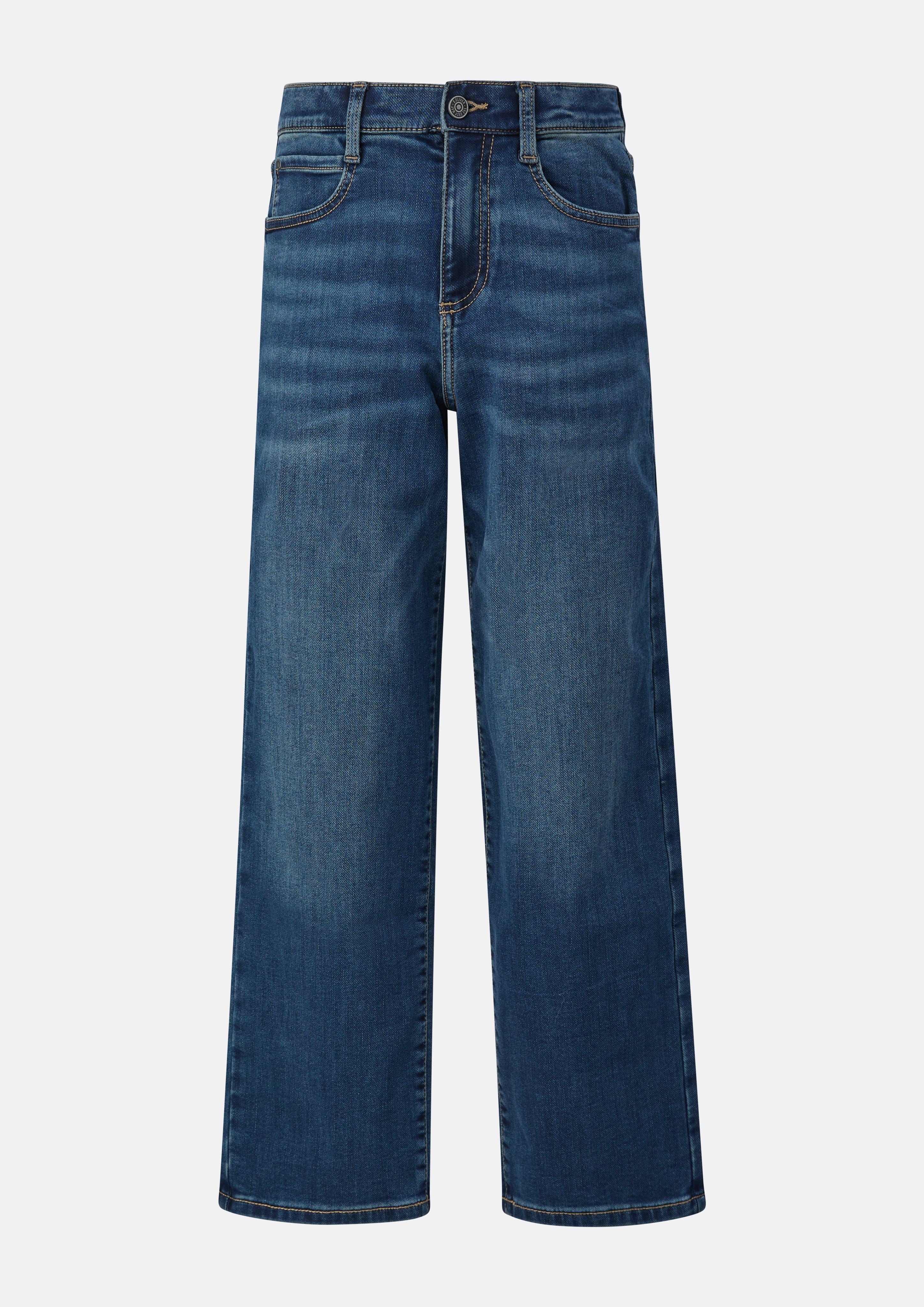 Jeans Baggy / Relaxed Fit / Mid Rise / Wide Leg / soft & warm in Farbe blau von s.Oliver