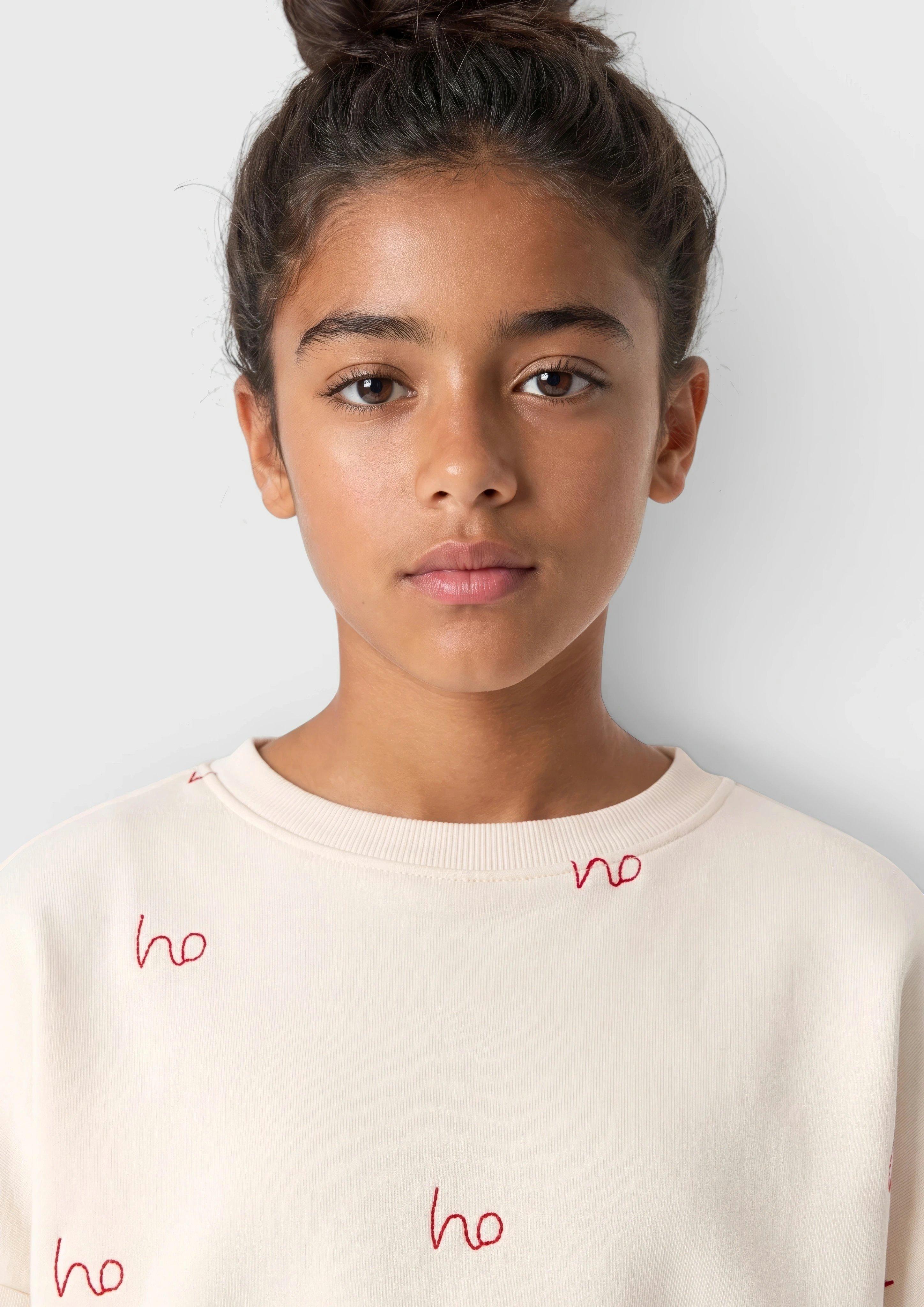 Junior Knus oversized sweatshirt in beige van s.Oliver