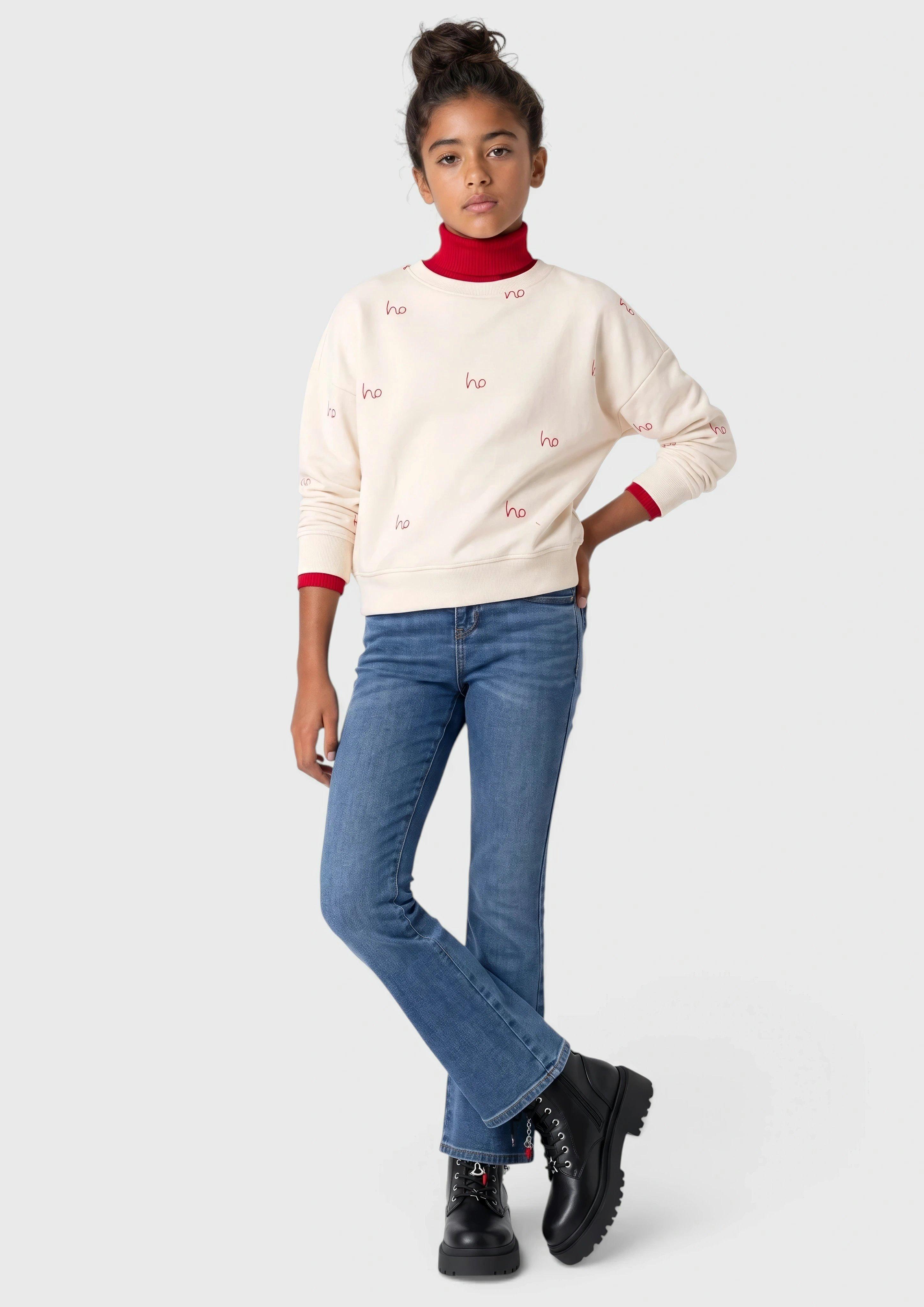 Junior Knus oversized sweatshirt in beige van s.Oliver
