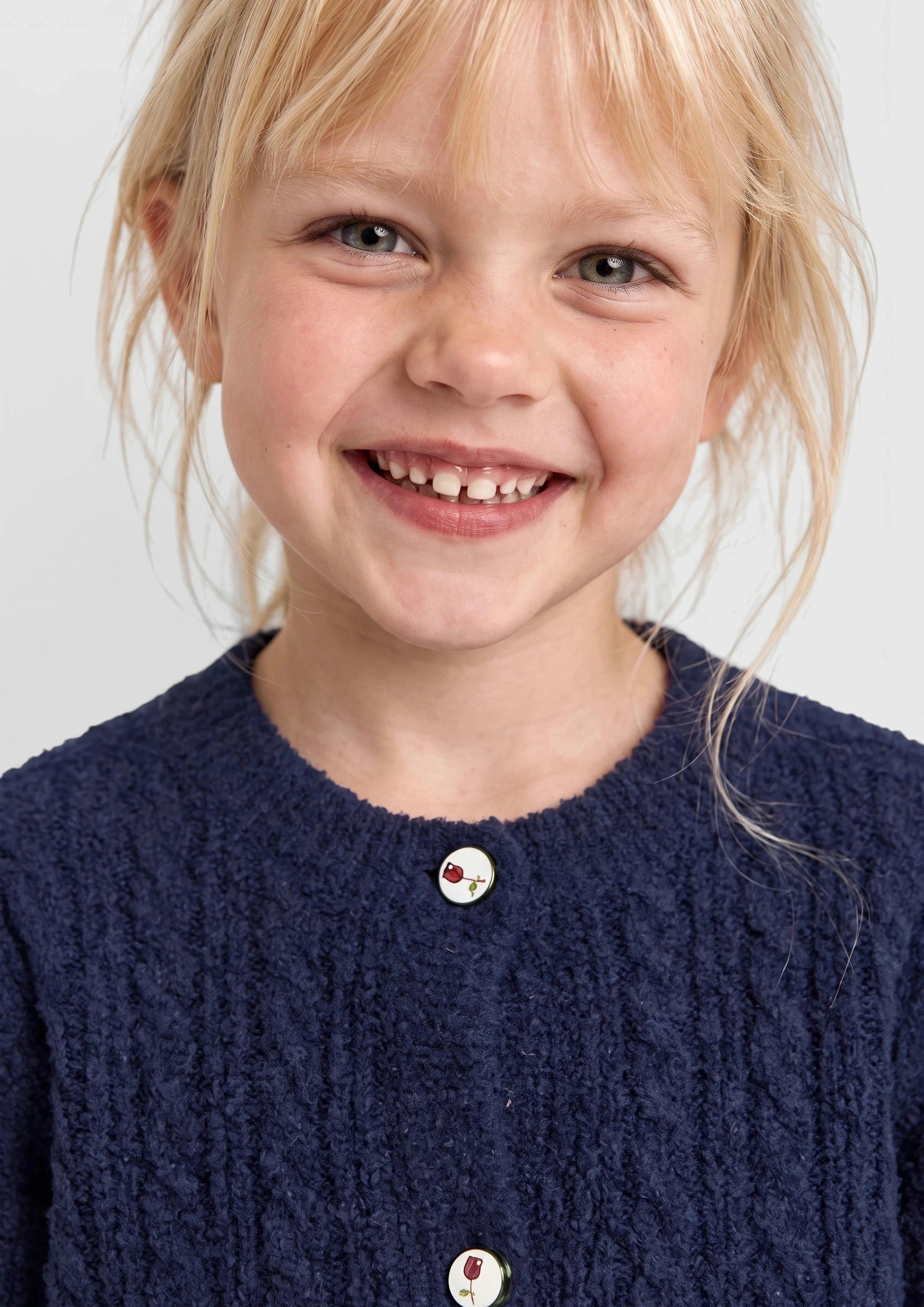 Kids Soft cardigan with a cable knit pattern in blue by s.Oliver