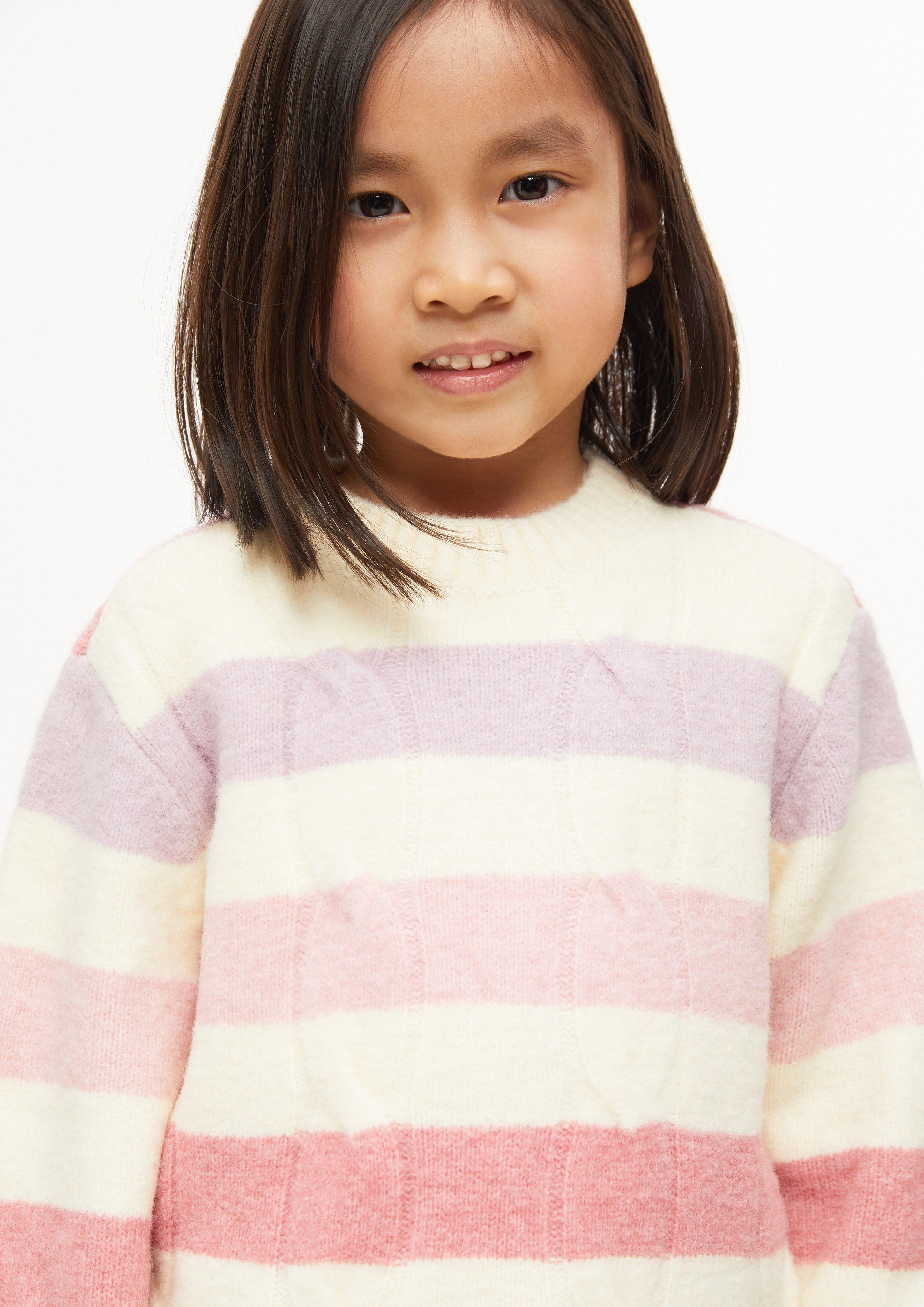 Kinder Weicher Zopfstrickpullover im Loose Fit in pink von s.Oliver