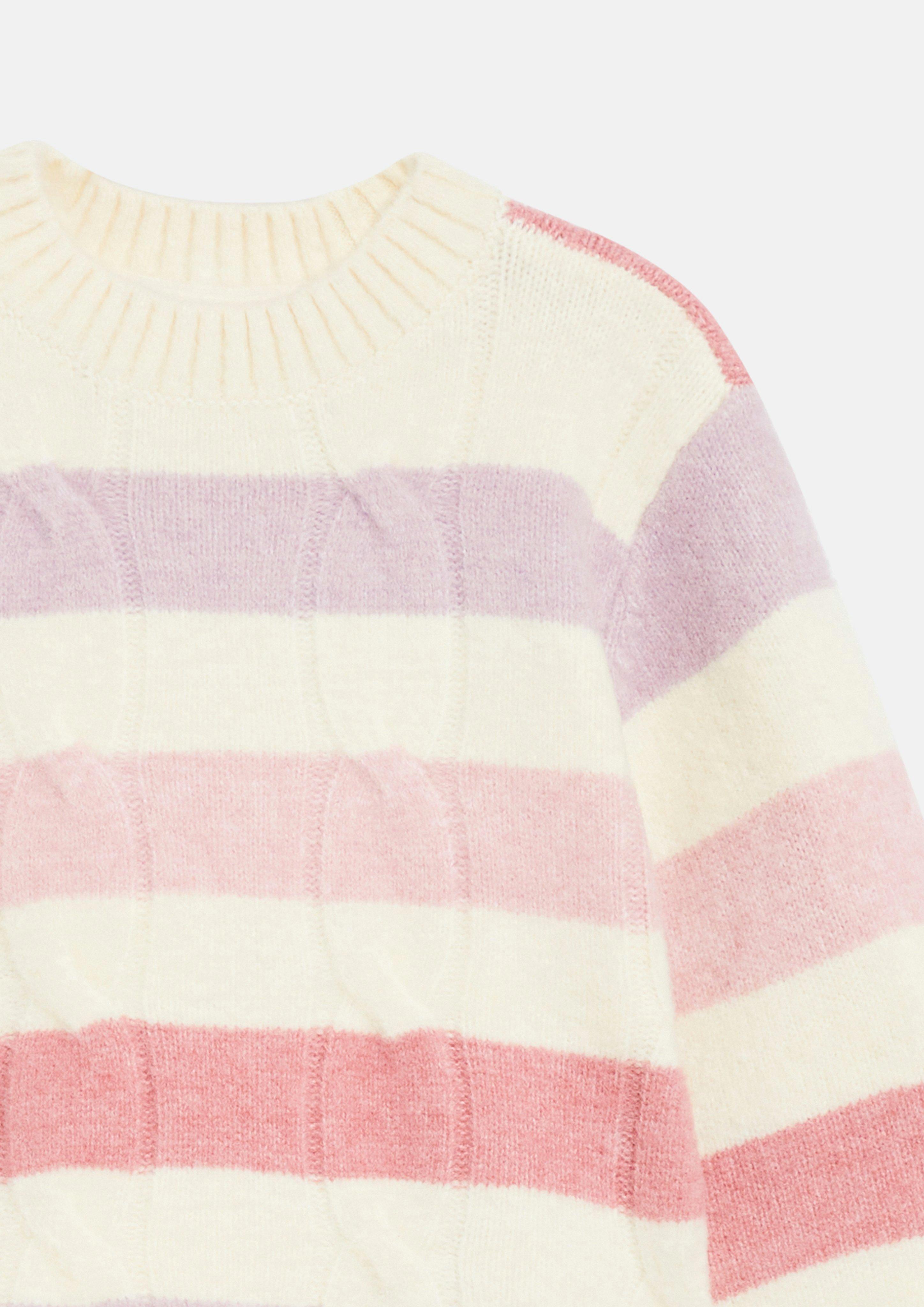 Kinder Weicher Zopfstrickpullover im Loose Fit in pink von s.Oliver