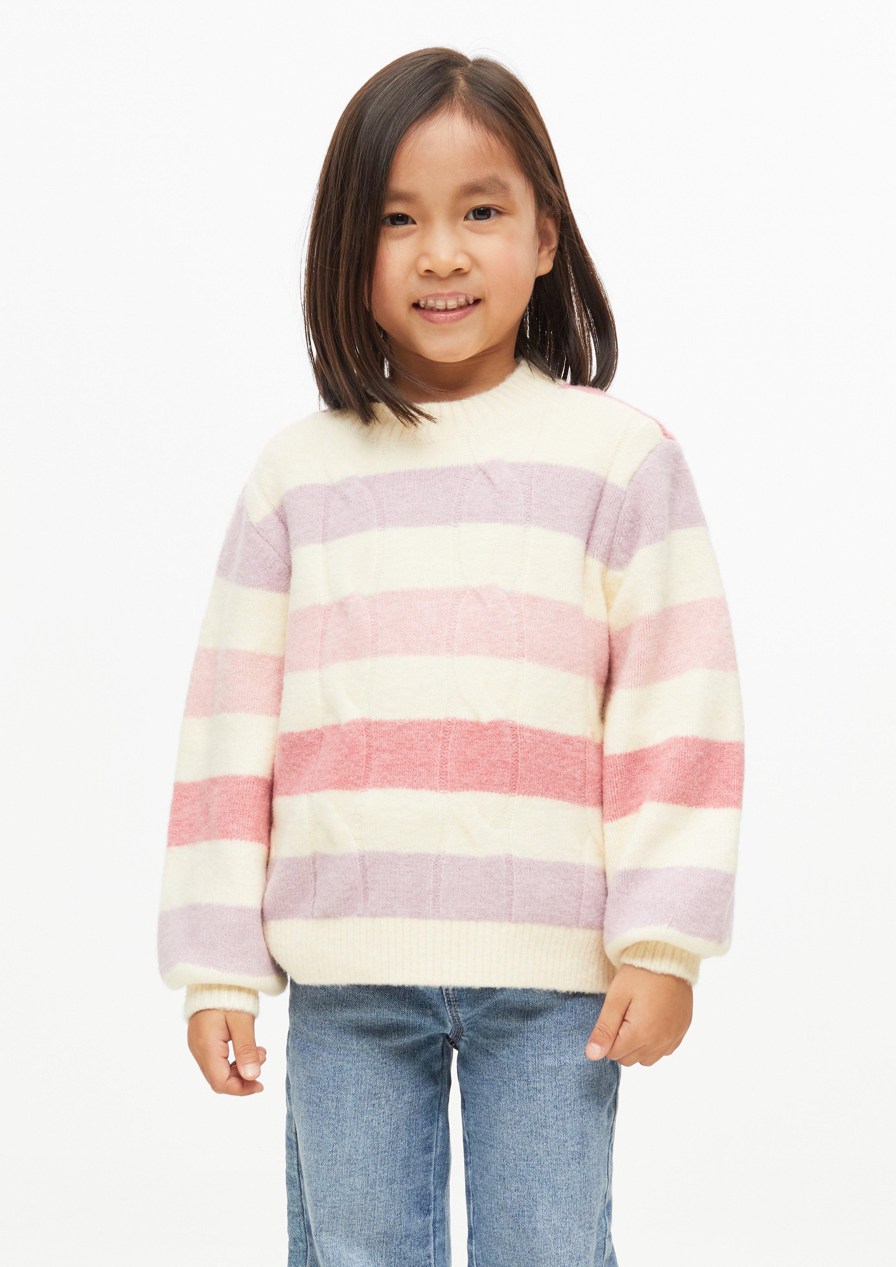 Weicher Zopfstrickpullover im Loose Fit in Farbe creme von s.Oliver