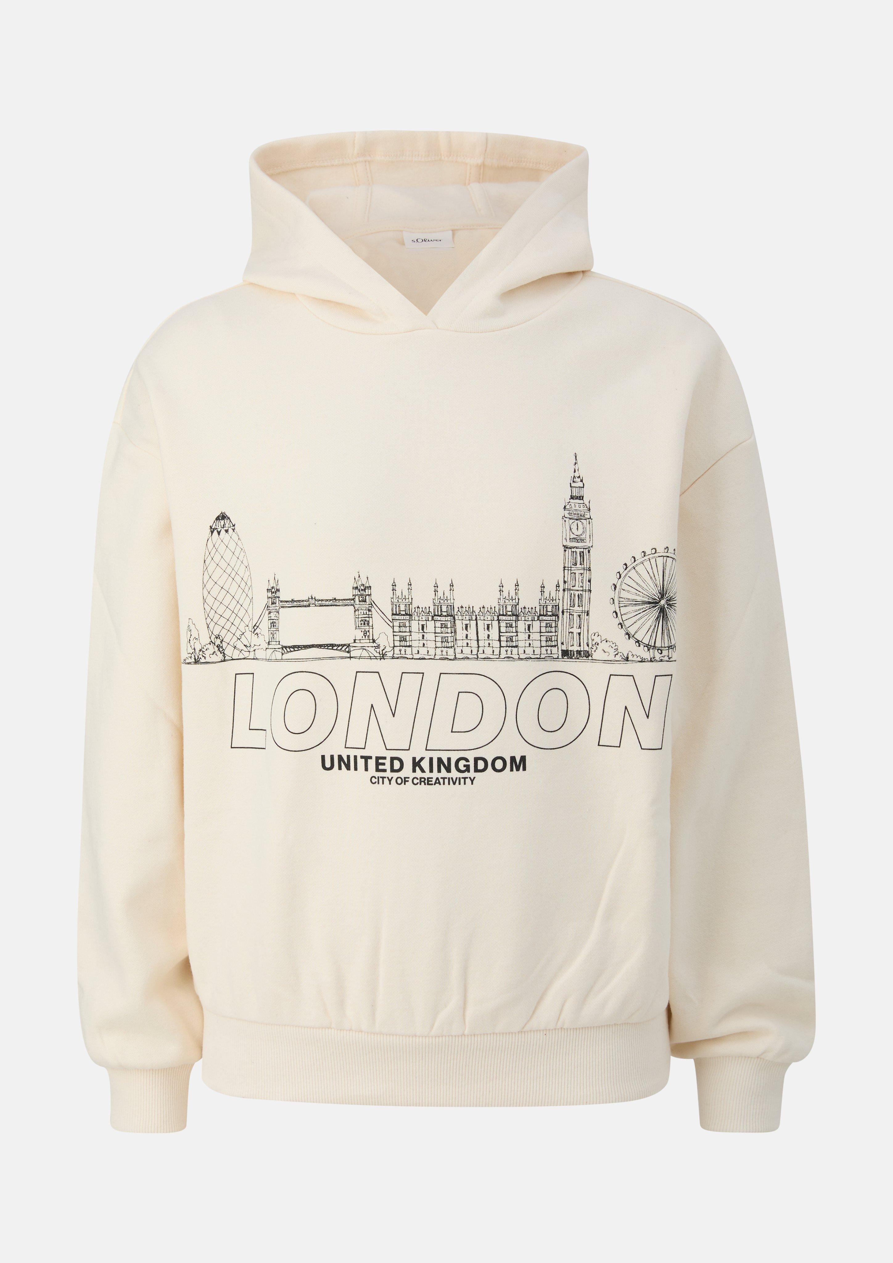 Sweatshirt in lichtbeige van s.Oliver