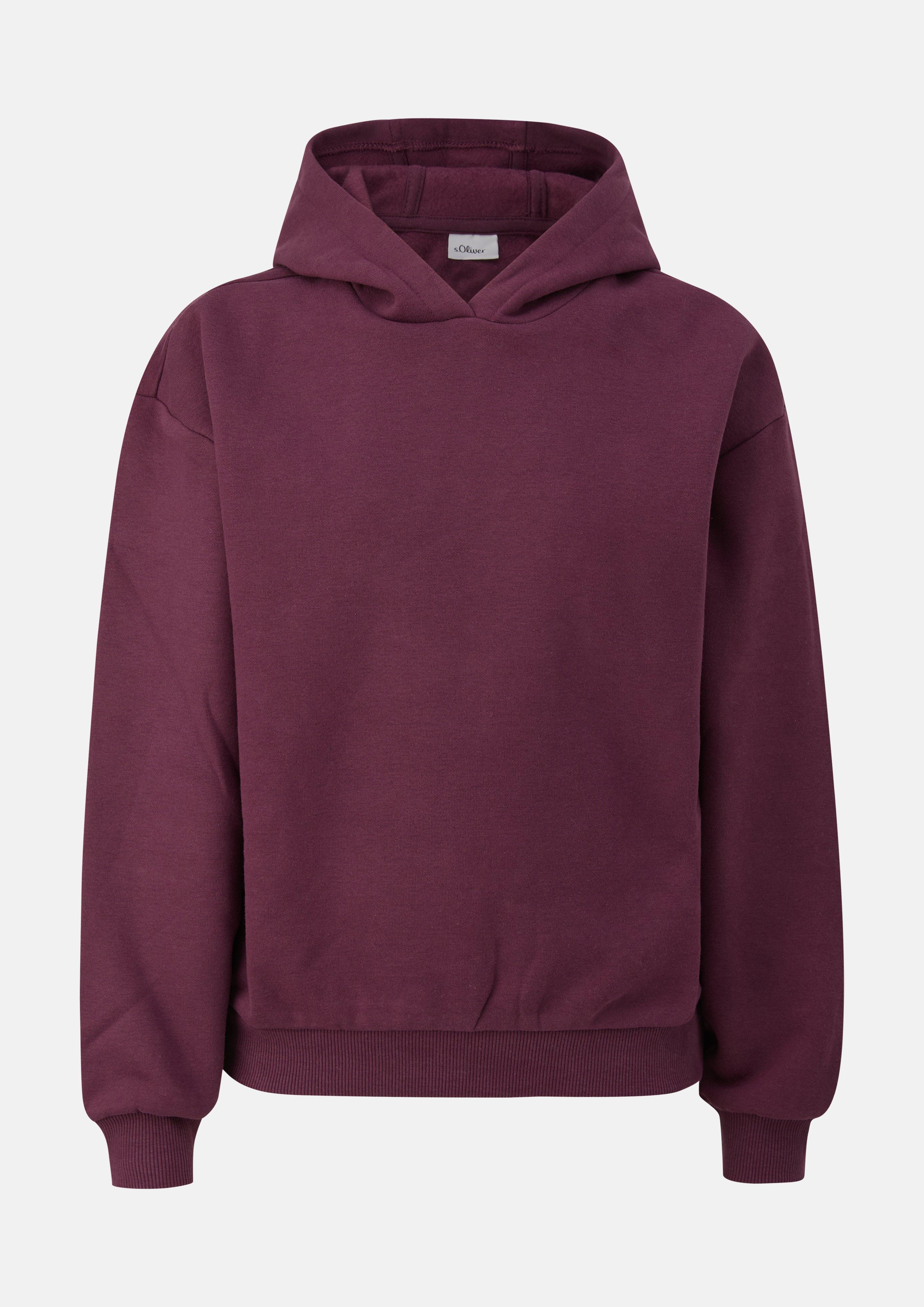 Junior Knusse oversized hoodie met print in rood van s.Oliver