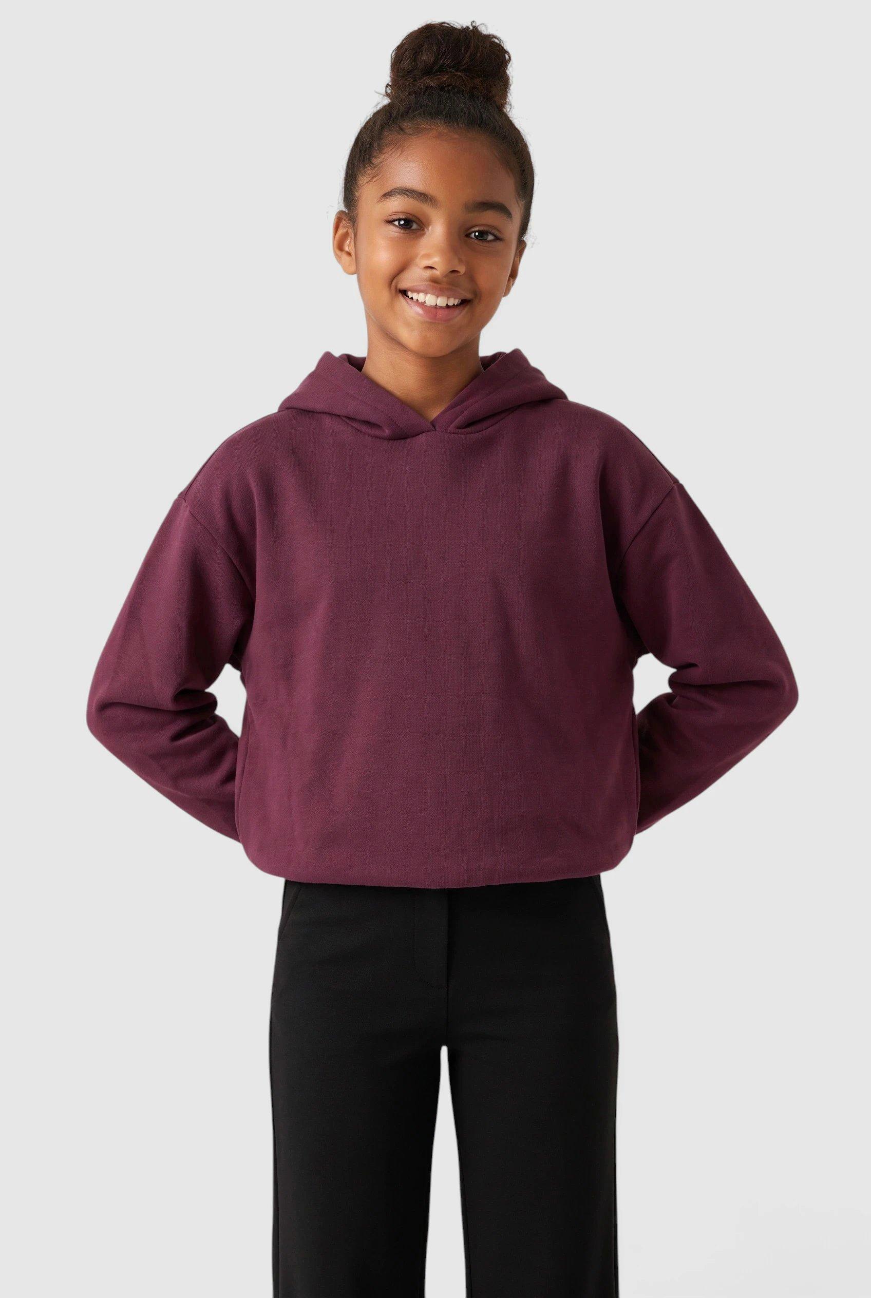 Junior Knusse oversized hoodie met print in rood van s.Oliver