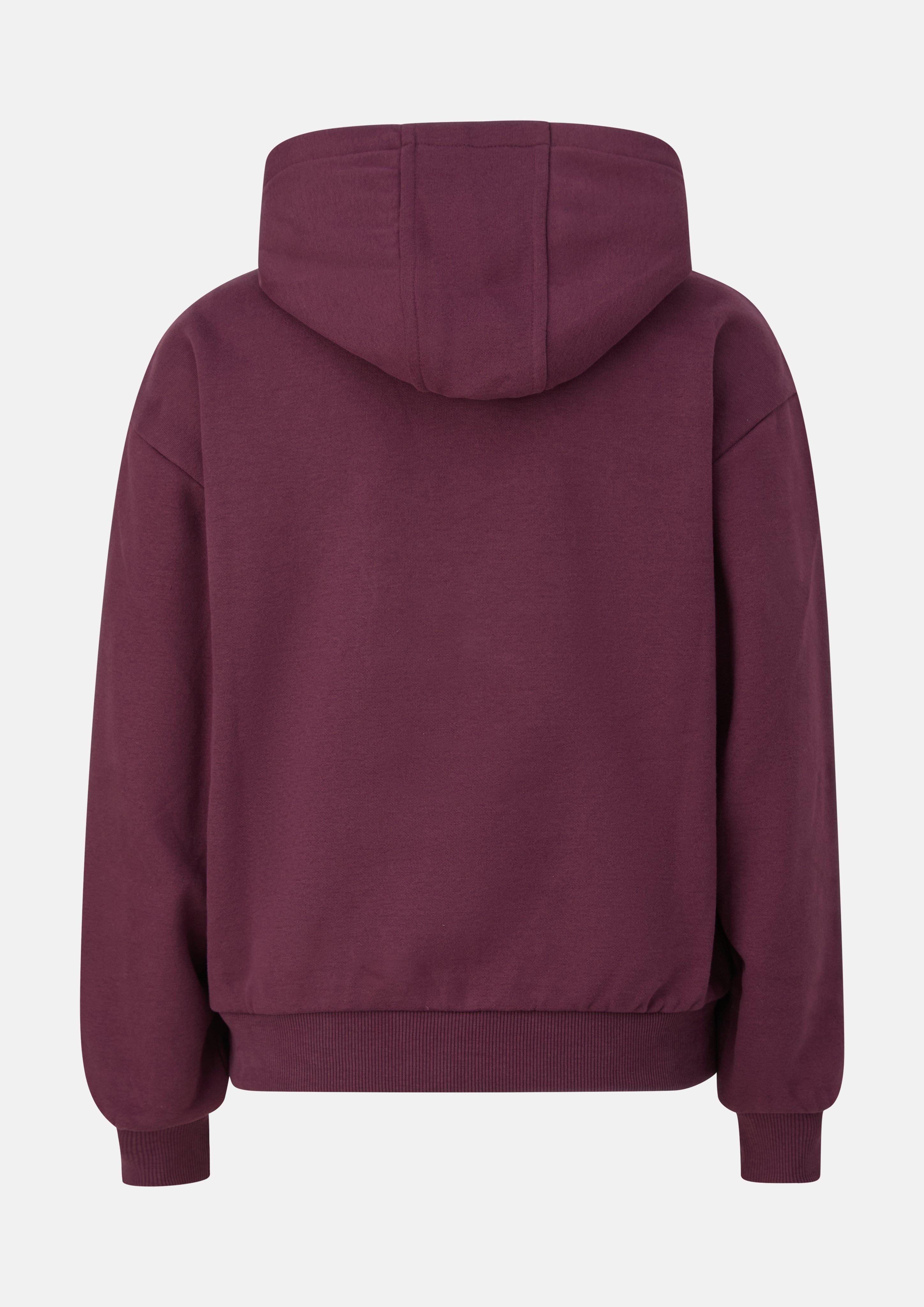 Junior Knusse oversized hoodie met print in rood van s.Oliver