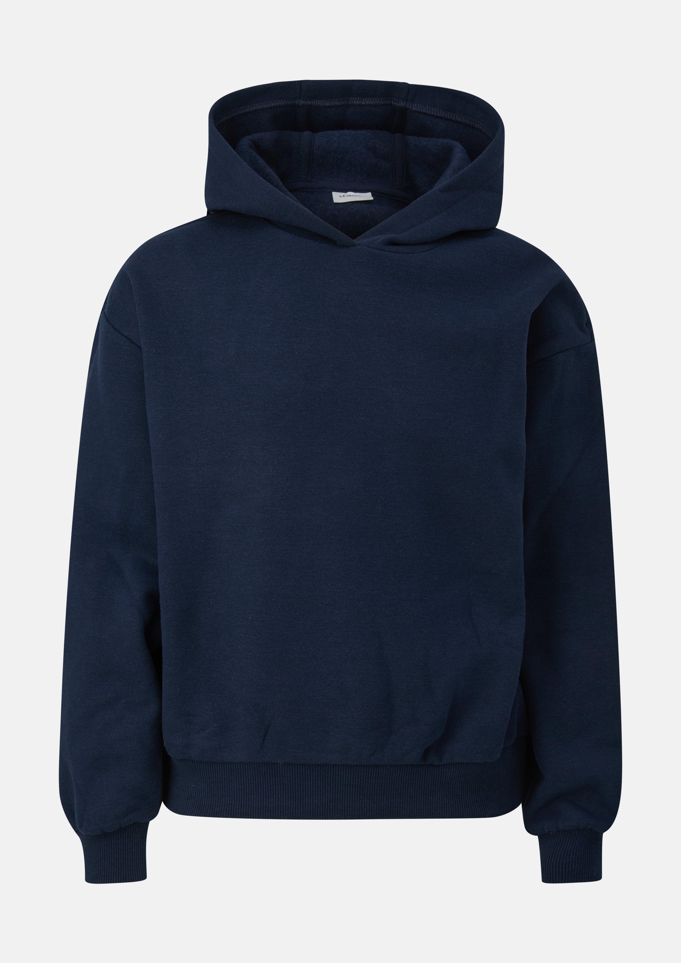 Junior Sweat à capuche oversize douillet avec imprimé en bleu de s.Oliver