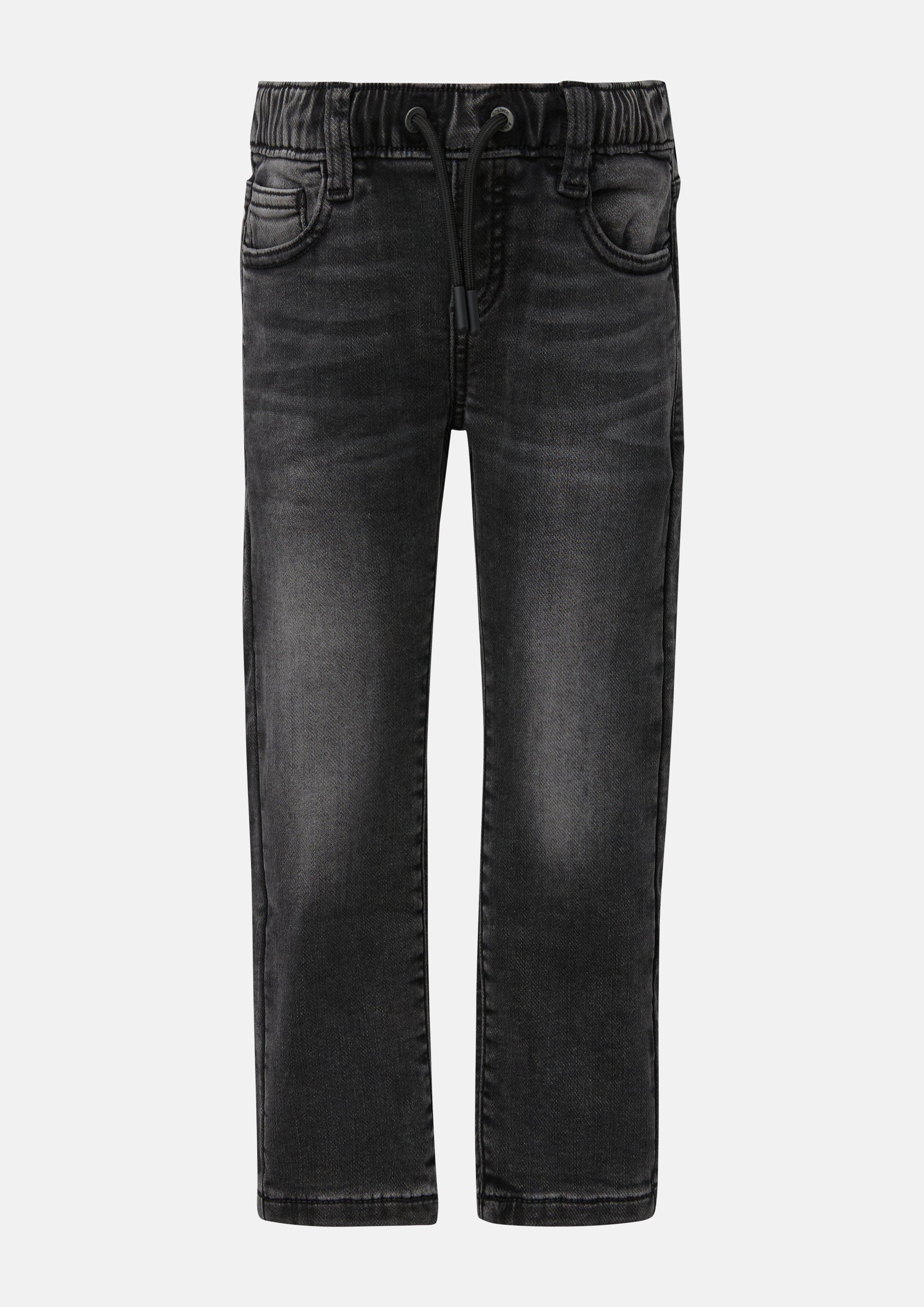 Jeans Jogg-Style Pelle / Regular Fit / Mid Rise / Straight Leg / soft & warm in Farbe graphit von s.Oliver