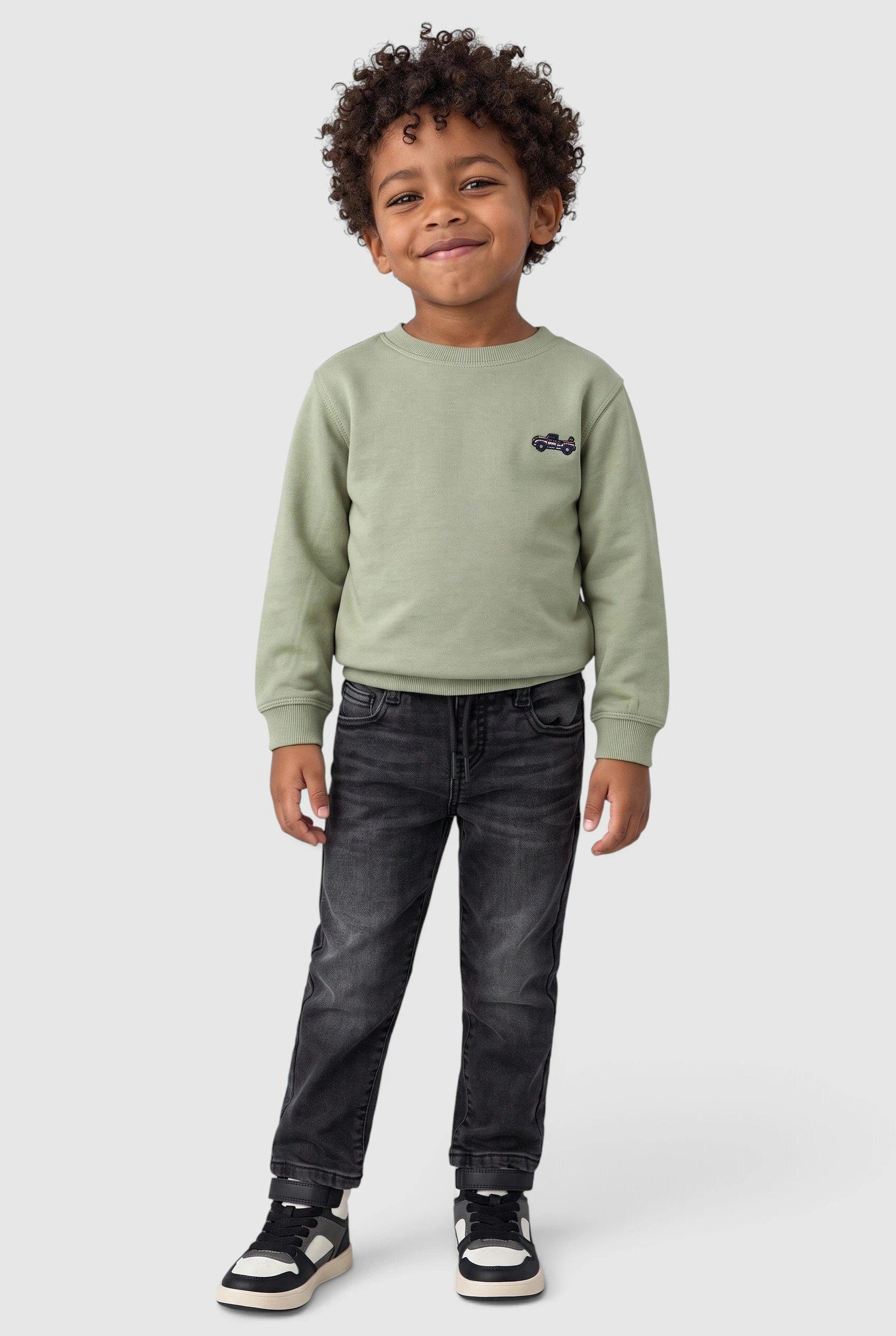 Kinder Jeans Jogg-Style Pelle / Regular Fit / Mid Rise / Straight Leg / soft & warm in grau von s.Oliver