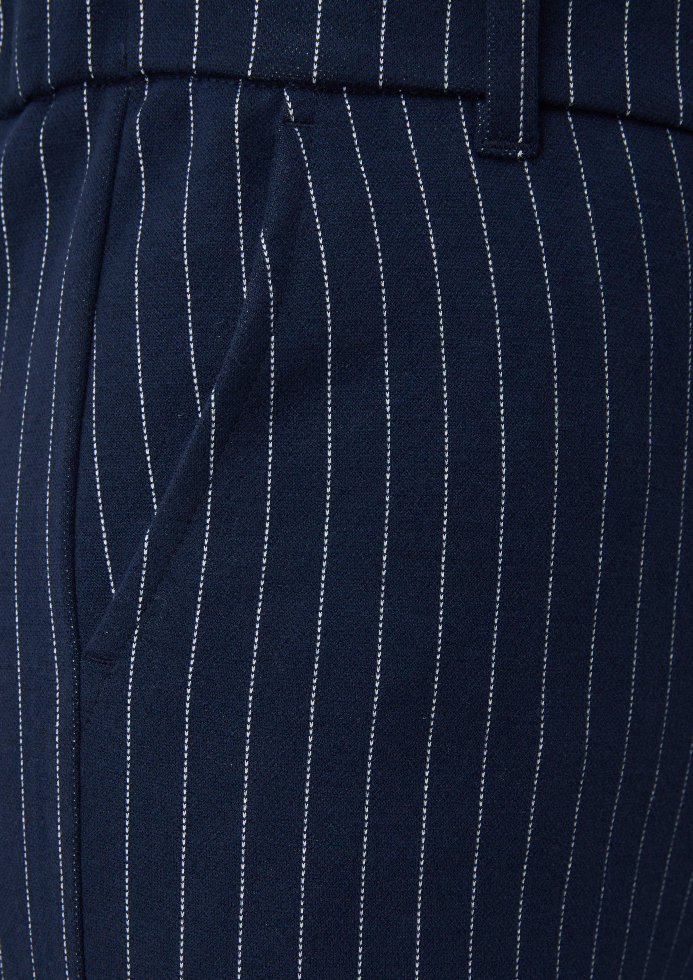 Junior Pantalon à jambes larges à fines rayures en interlock en bleu de s.Oliver