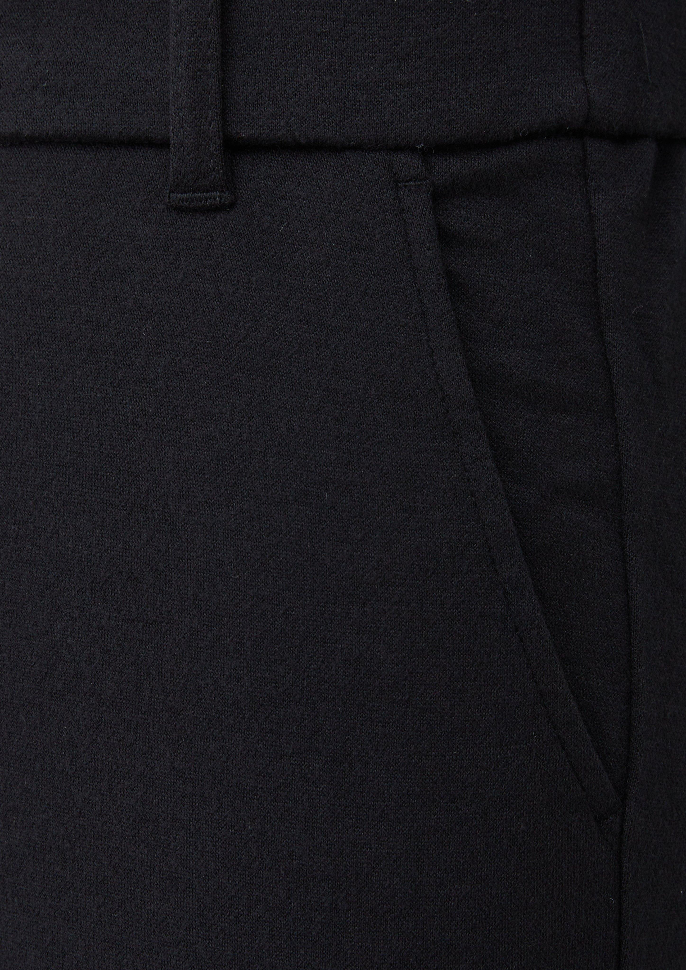 Junior Pantalon à jambes larges à fines rayures en interlock en noir de s.Oliver