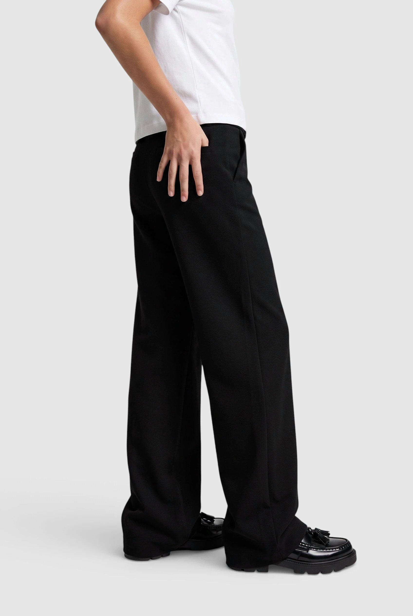 Wide-Leg-Hose mit Nadelstreifen aus Interlock in Farbe schwarz von s.Oliver