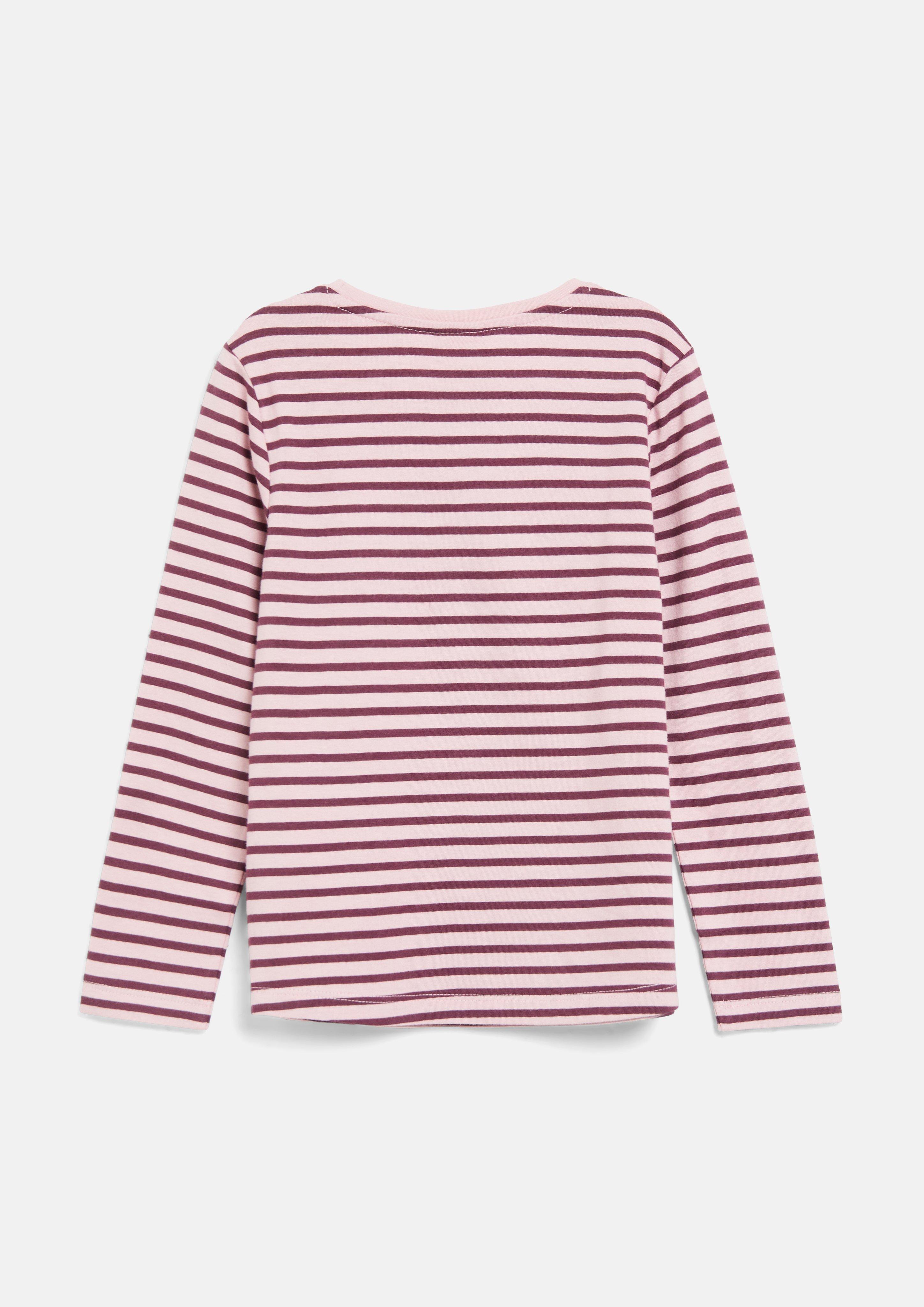 Junior T-shirt met lange mouwen in loose fit en applicatie in roze van s.Oliver