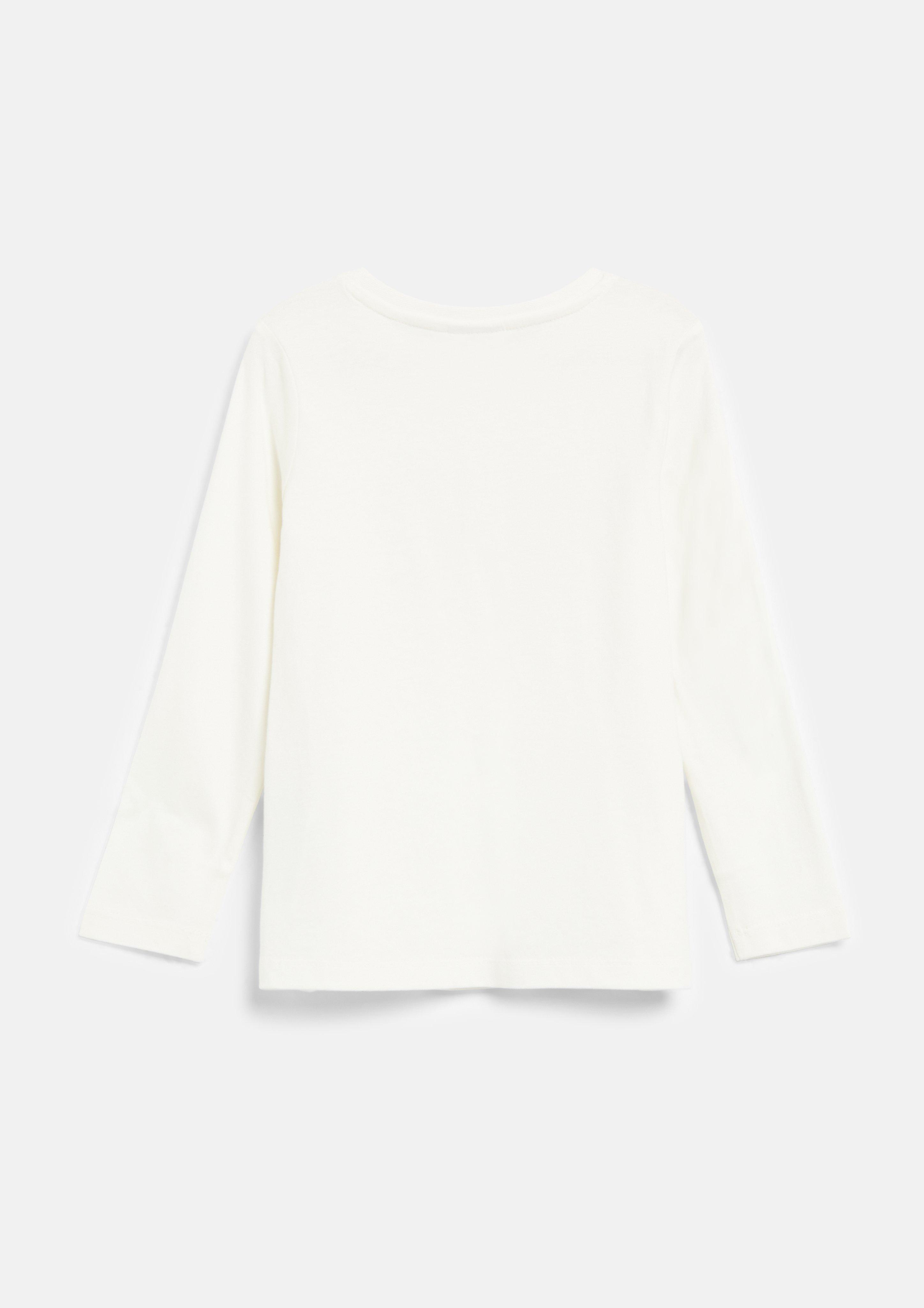 Junior T-shirt coupe trapèze avec imprimé en crème de s.Oliver