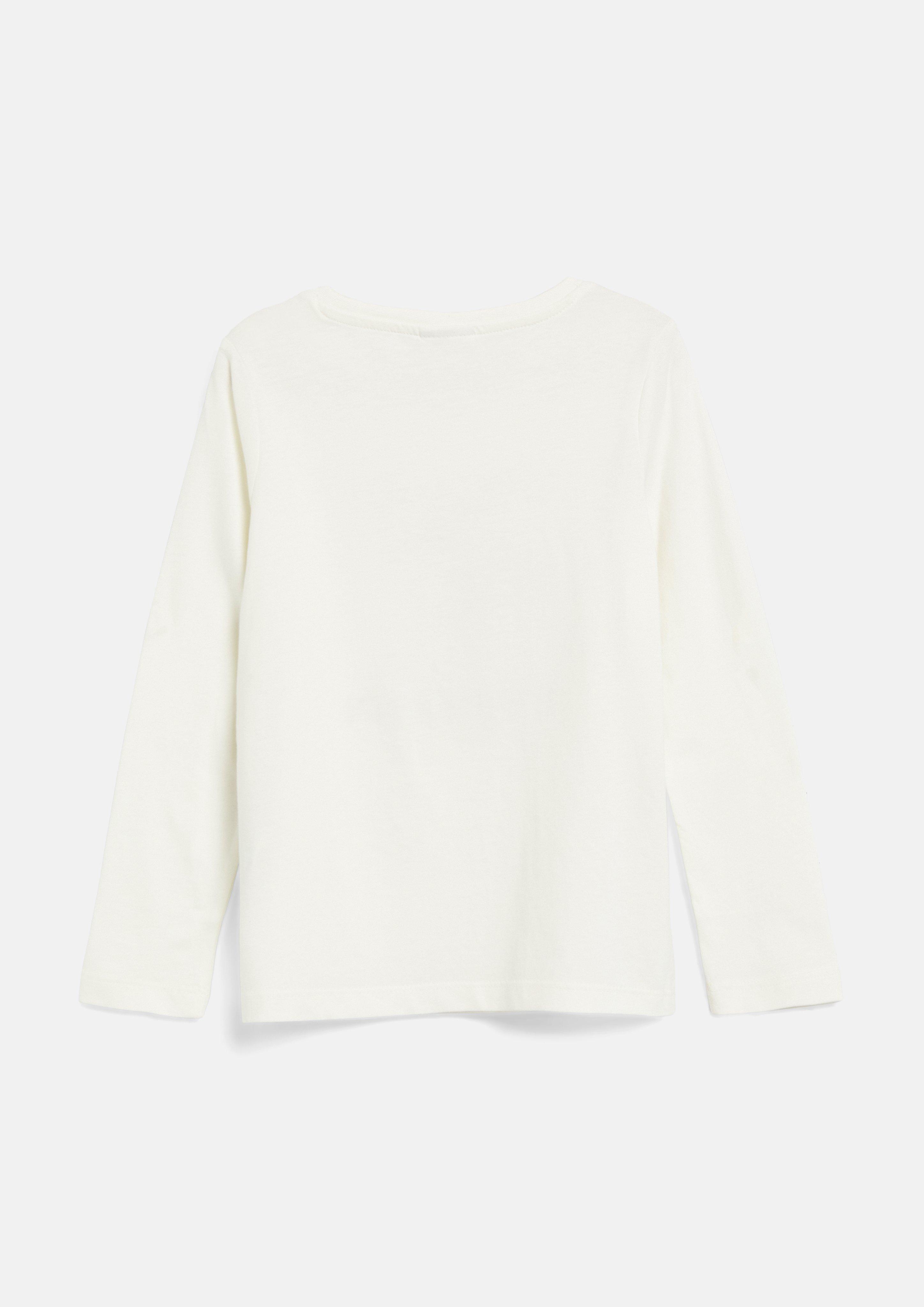 Junior T-shirt coupe trapèze avec imprimé en crème de s.Oliver