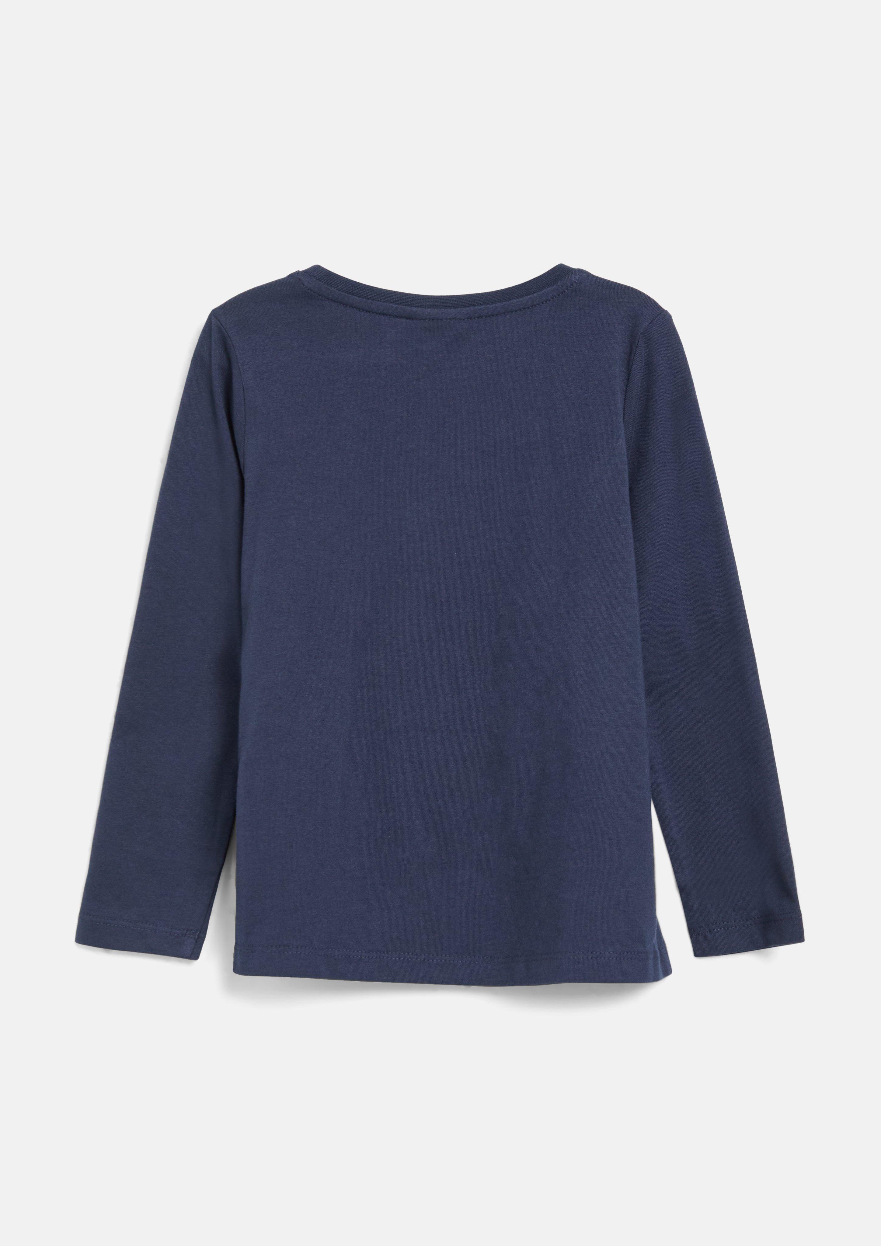 Junior T-shirt coupe trapèze avec imprimé en bleu de s.Oliver
