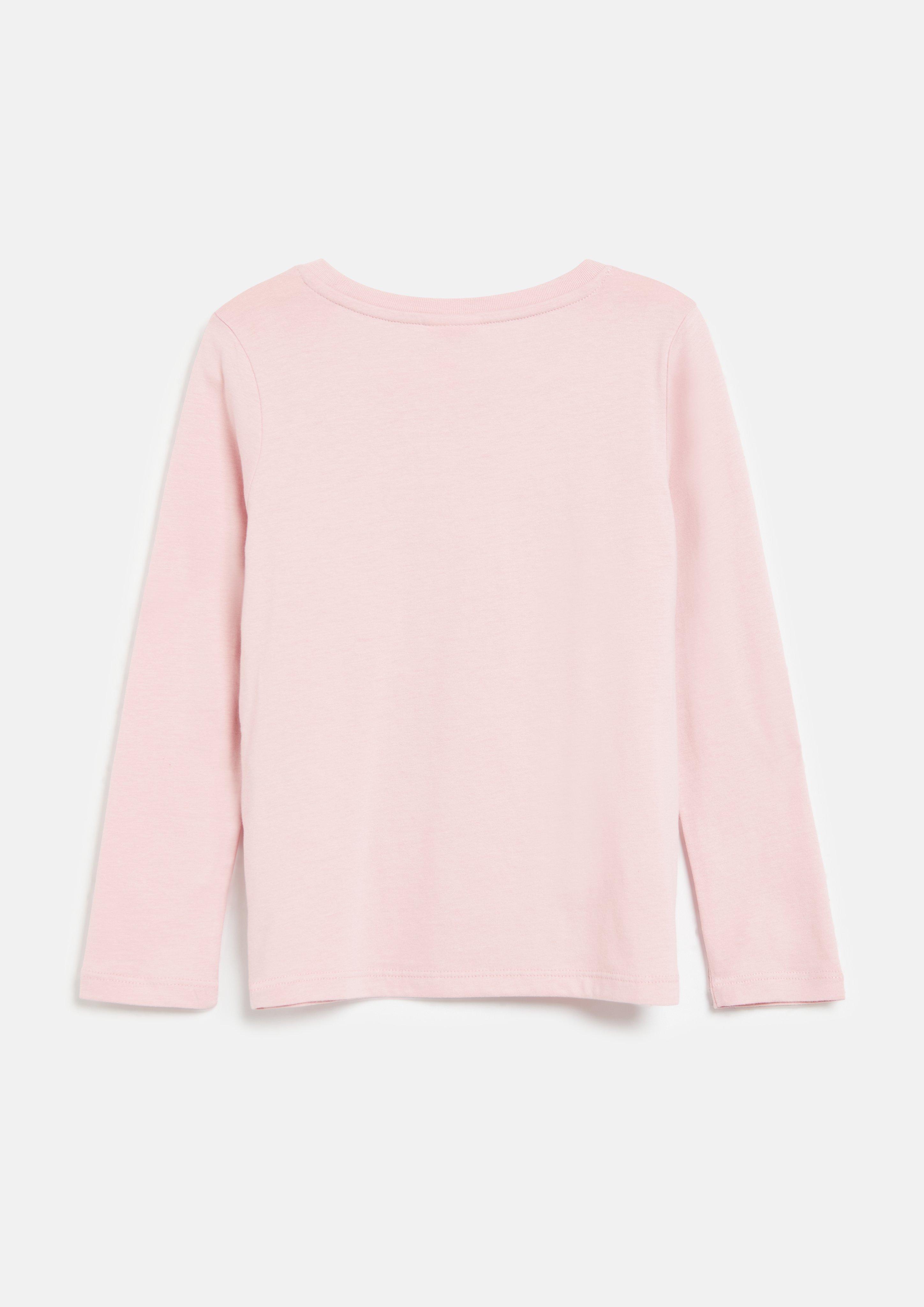 Junior T-shirt avec illustration et détails en paillettes en rose de s.Oliver