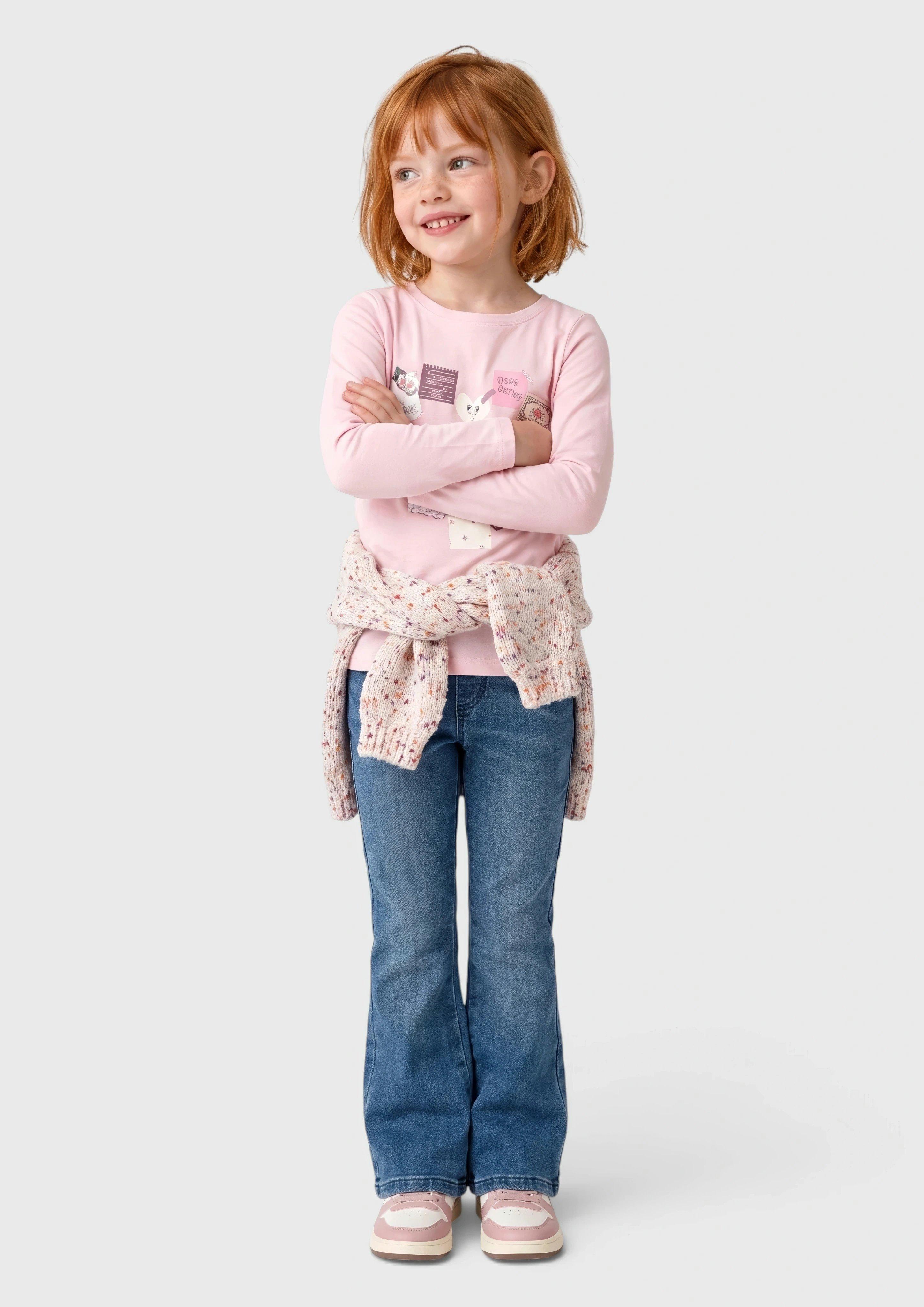 Junior T-shirt avec illustration et détails en paillettes en rose de s.Oliver